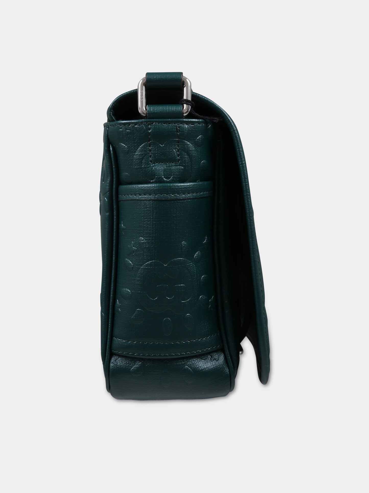 Borsa verde per bembina con incrocio GG,Gucci Kids,664143 FAB9J 3154