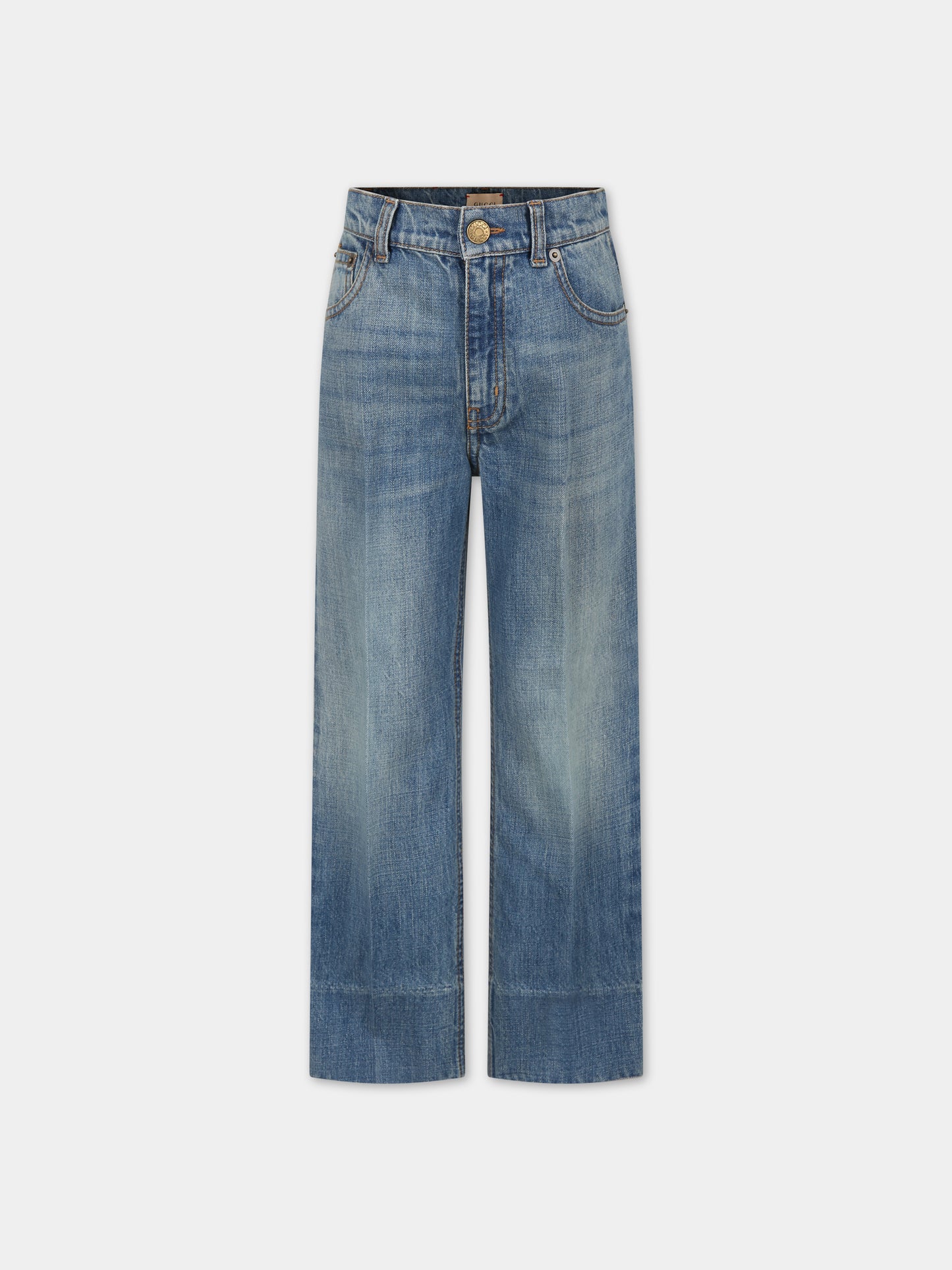 Jeans blu per bambino con logo,Gucci Kids,740912 XDCIT 4452