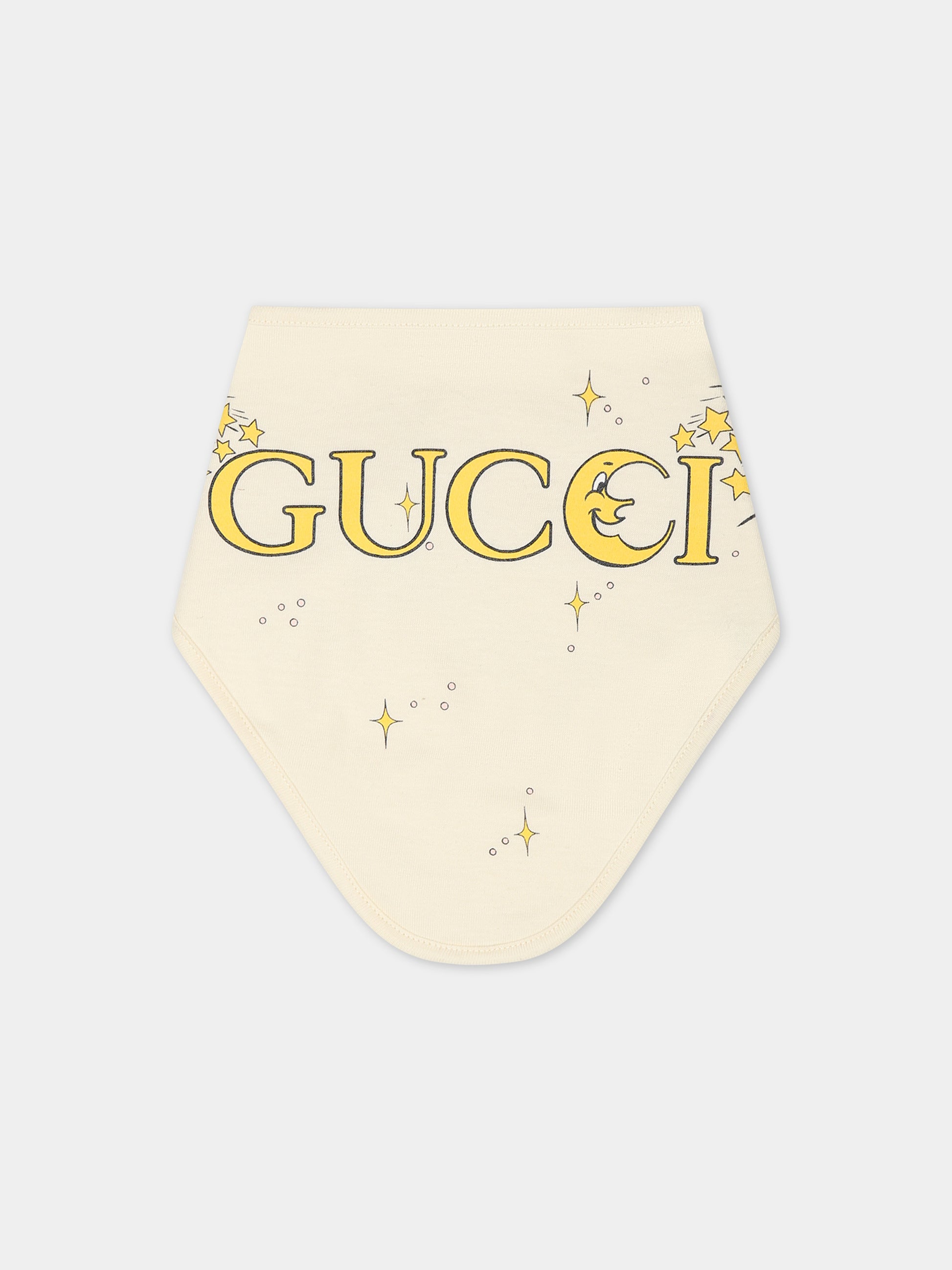 Set avorio per neonati con logo e stampa,Gucci Kids,747971 XJFM3 9286