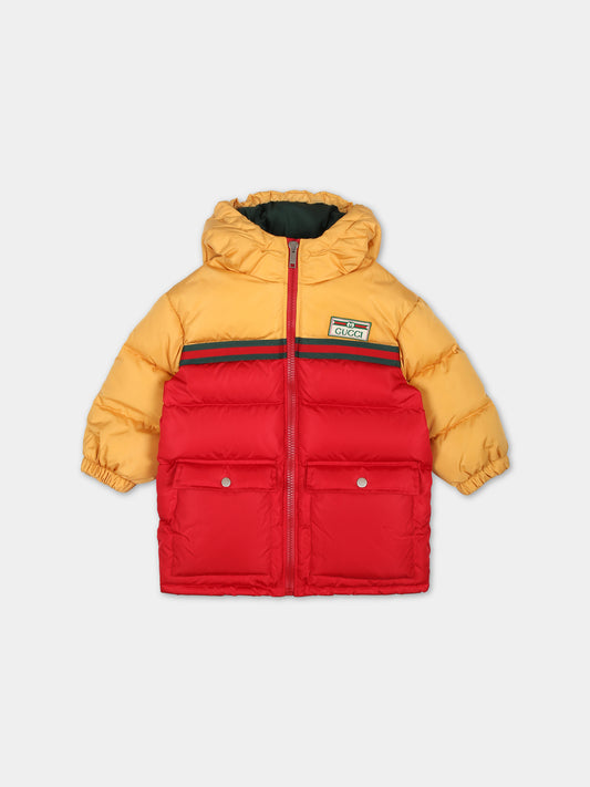 Piumino color block per neonato,Gucci Kids,737846 XWAXT 6429