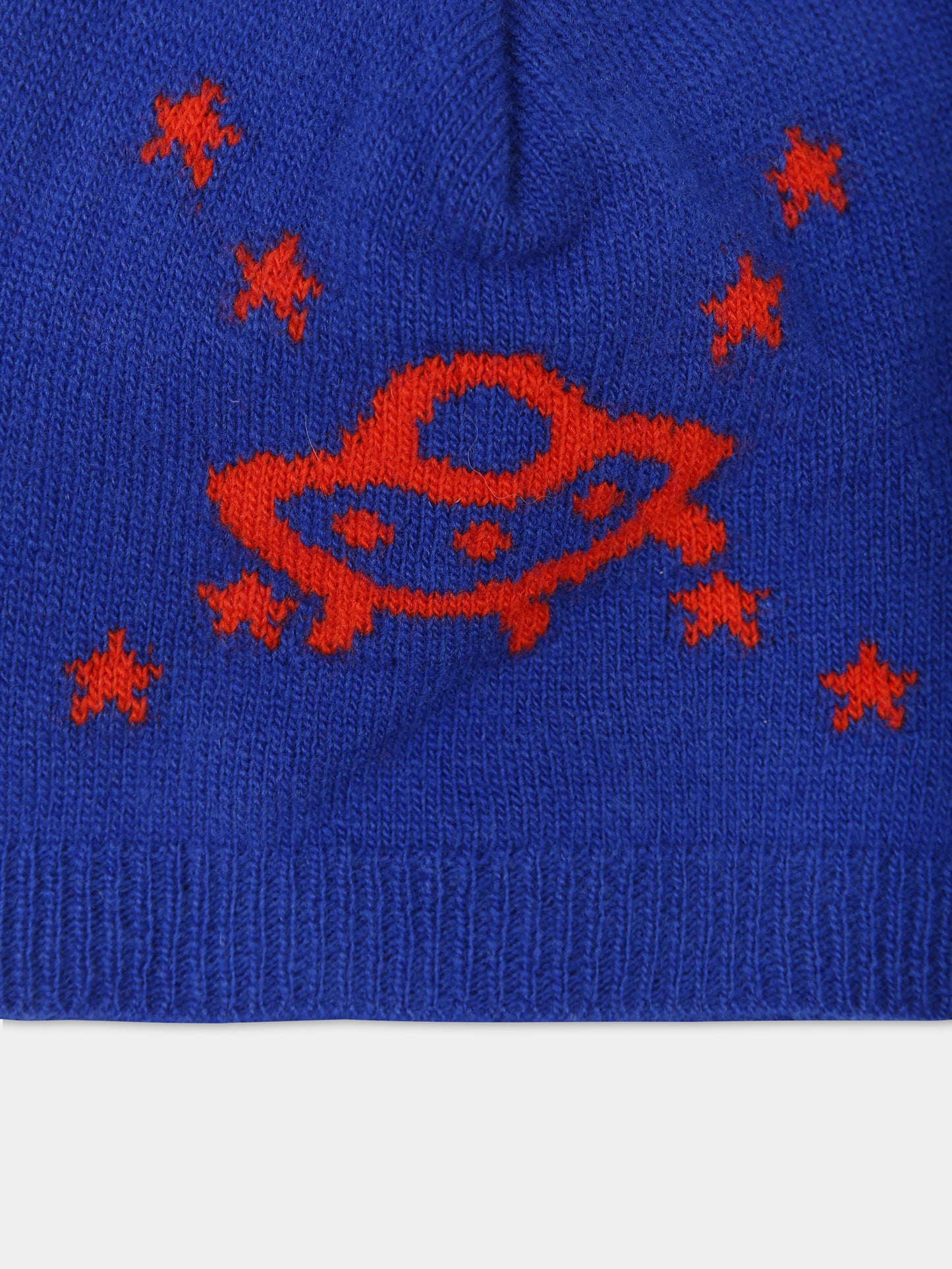 Berretto blu per bambino con incrocio GG,Gucci Kids,748423 4K206 4374