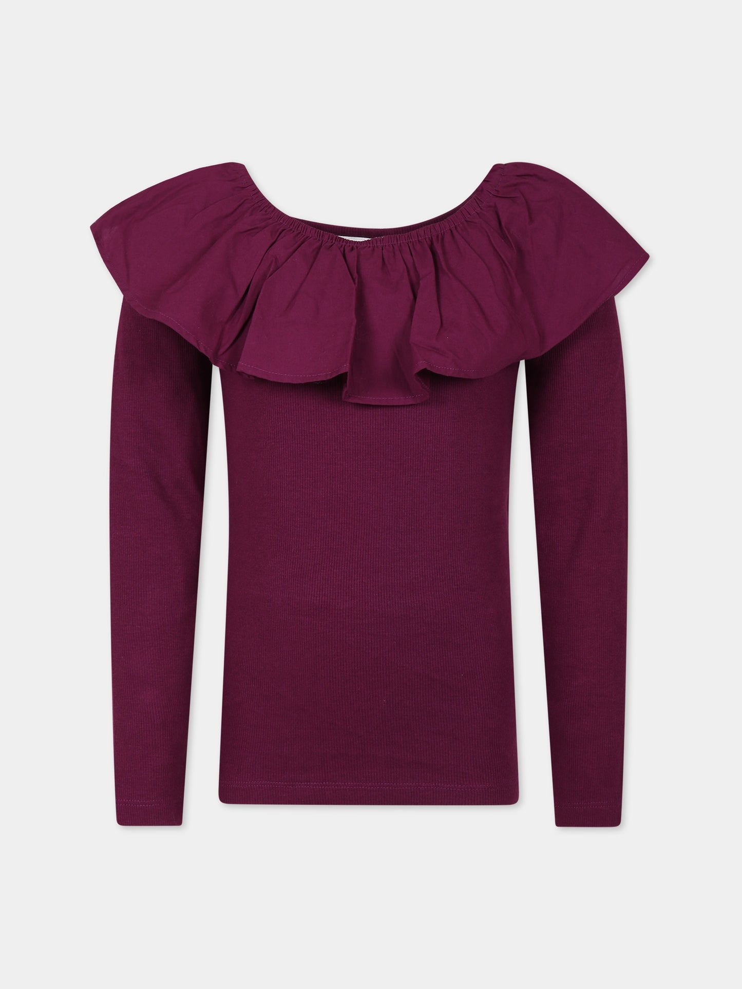 T-shirt viola per bambina con logo,Molo,2W23A402 8763