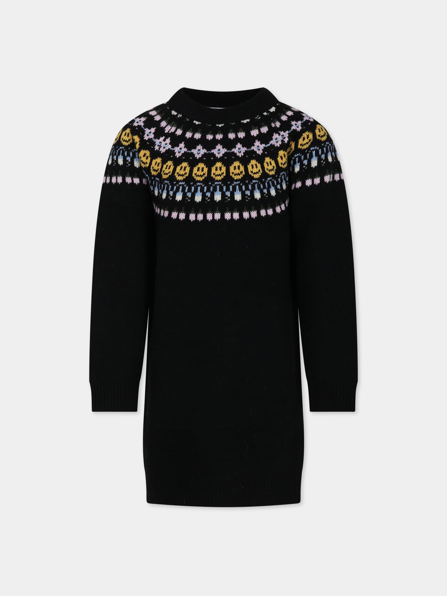 Vestito nero per bambina con smile,Molo,2W23E210 7723