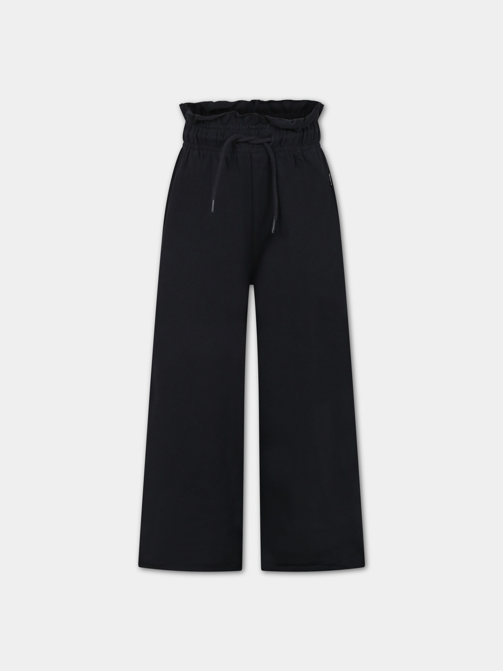 Pantaloni neri per bambina con logo,Molo,2W23I212 2254