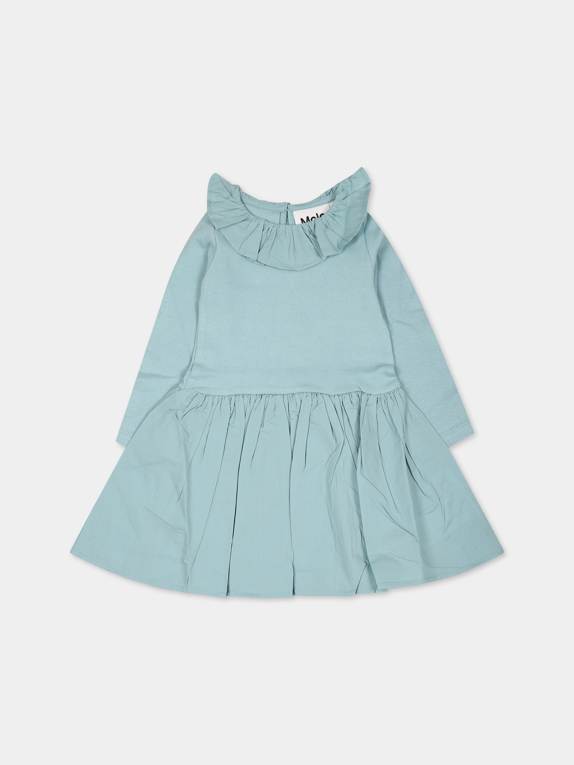 Vestito celeste per neonata,Molo,4W23E216 8771