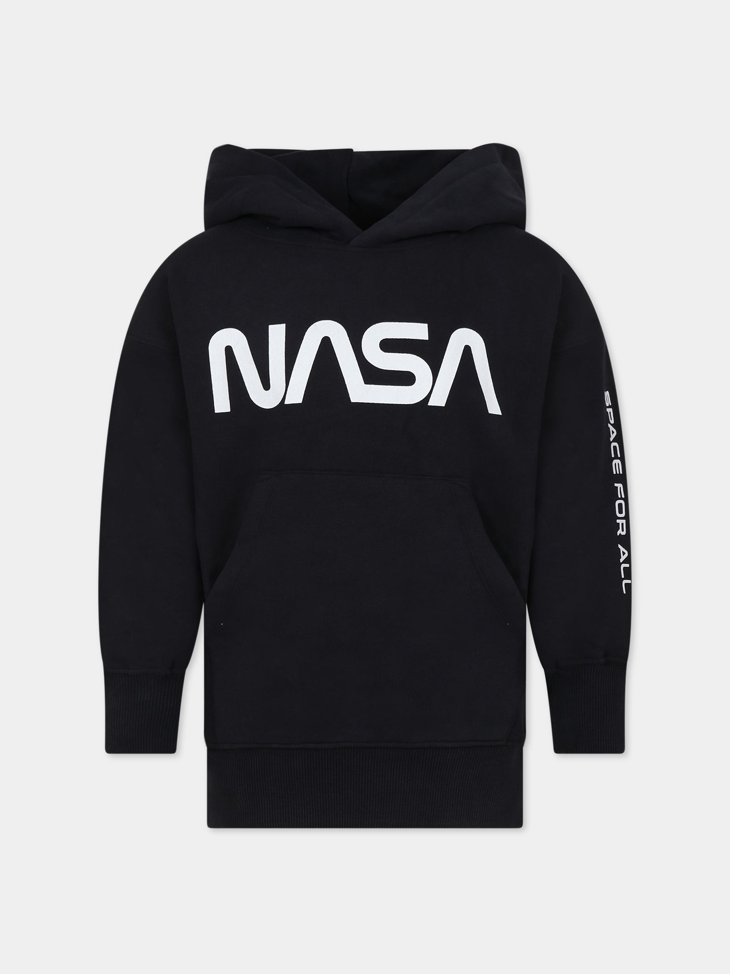 Felpa nera per bambini con scritta,Molo,6W23J303 0099