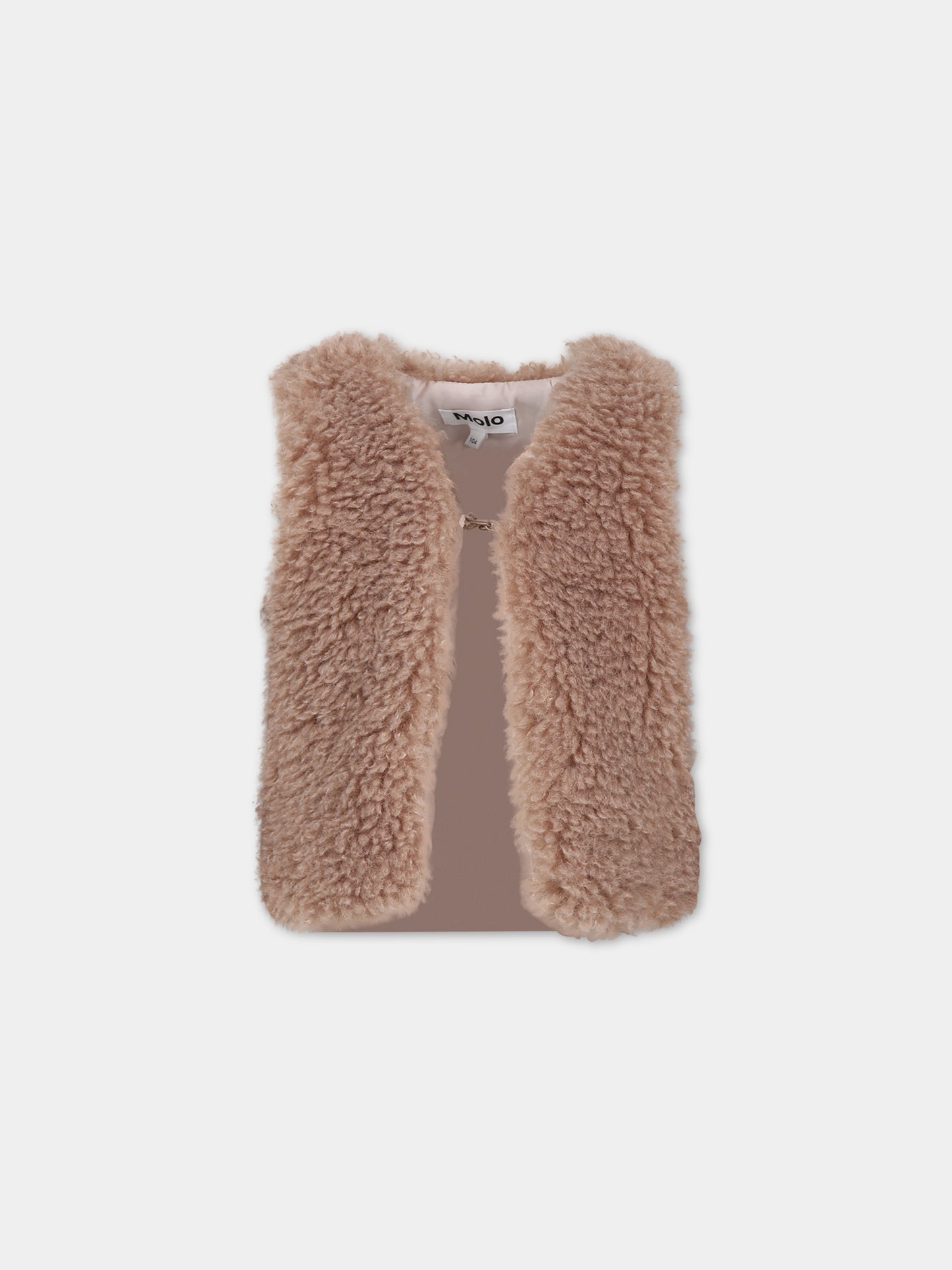 Gilet beige per bambina,Molo,2W23M205 8772