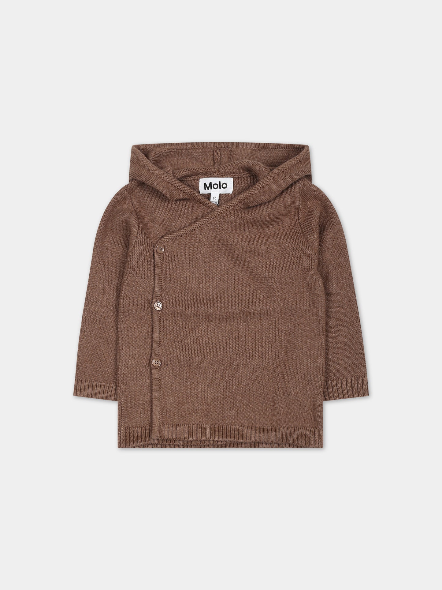 Cardigan marrone per neonati,Molo,6W23K302 8795