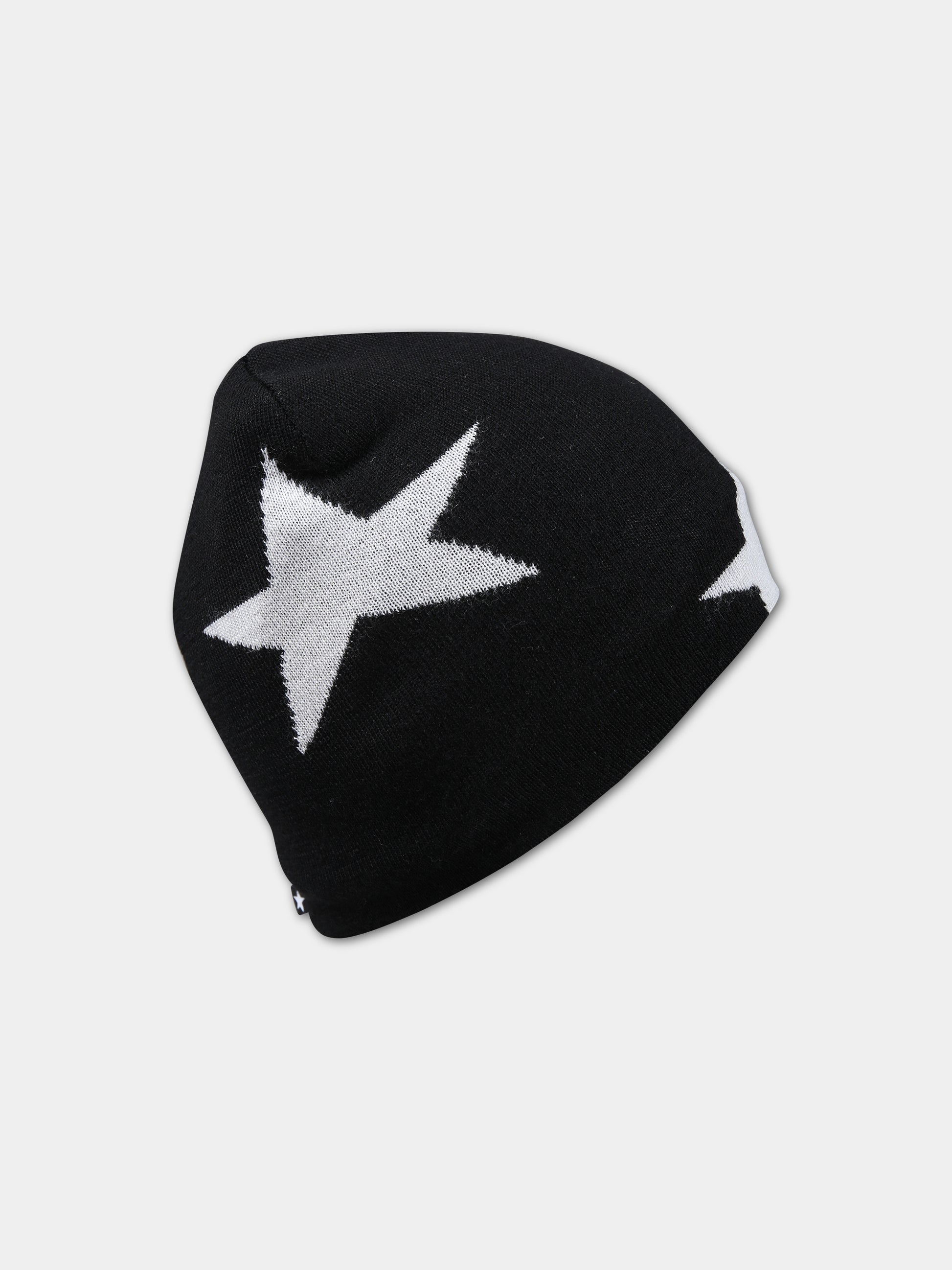 Berretto nero per bambini con stelle,Molo,7W23S301 0099