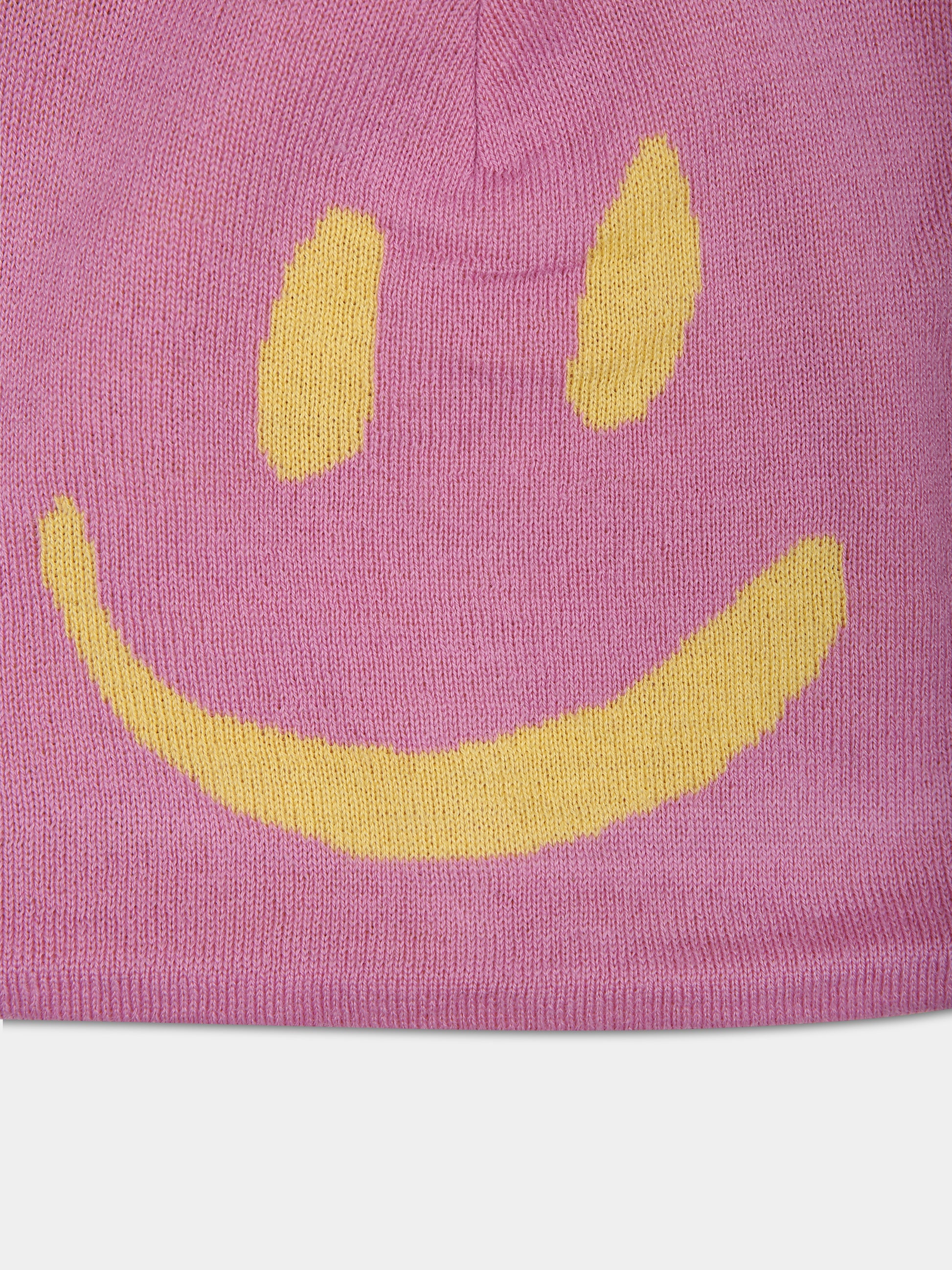 Berretto rosa per bambina con smile,Molo,7W23S304 8765