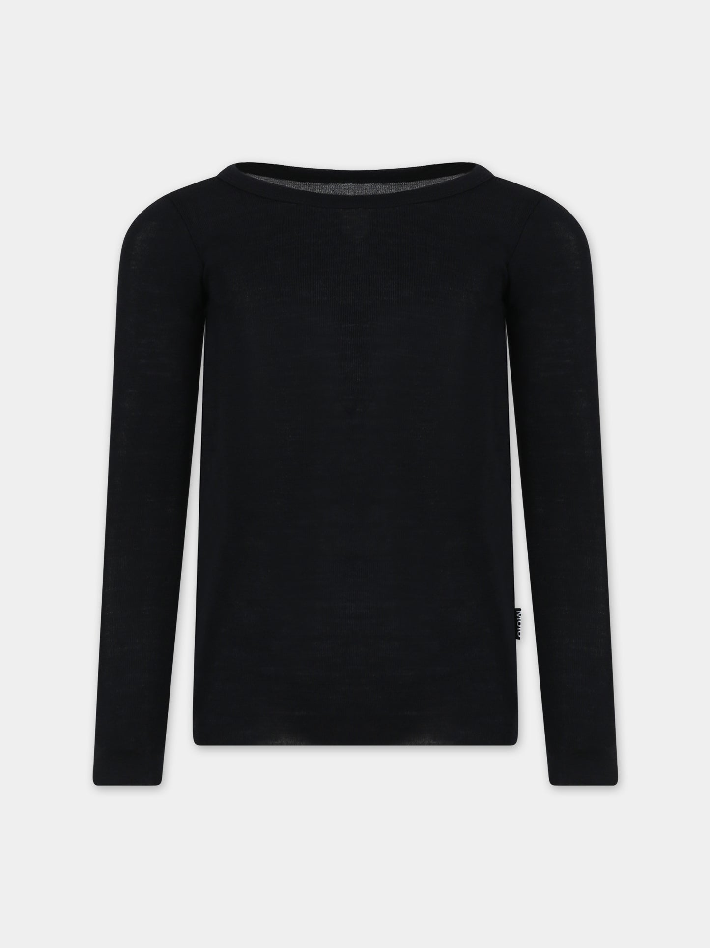 T-shirt nera per bambina con logo,Molo,2NOSA404 0099