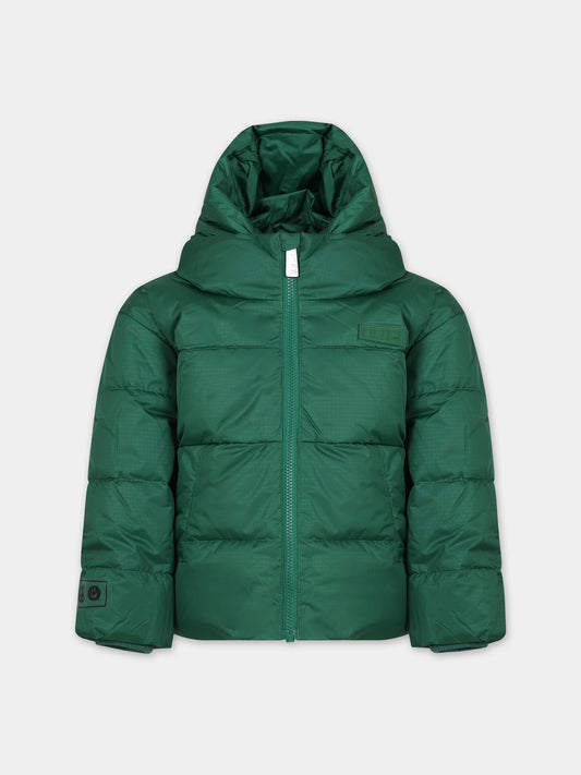 Piumino verde per bambini con logo,Molo,5W23M309 8761