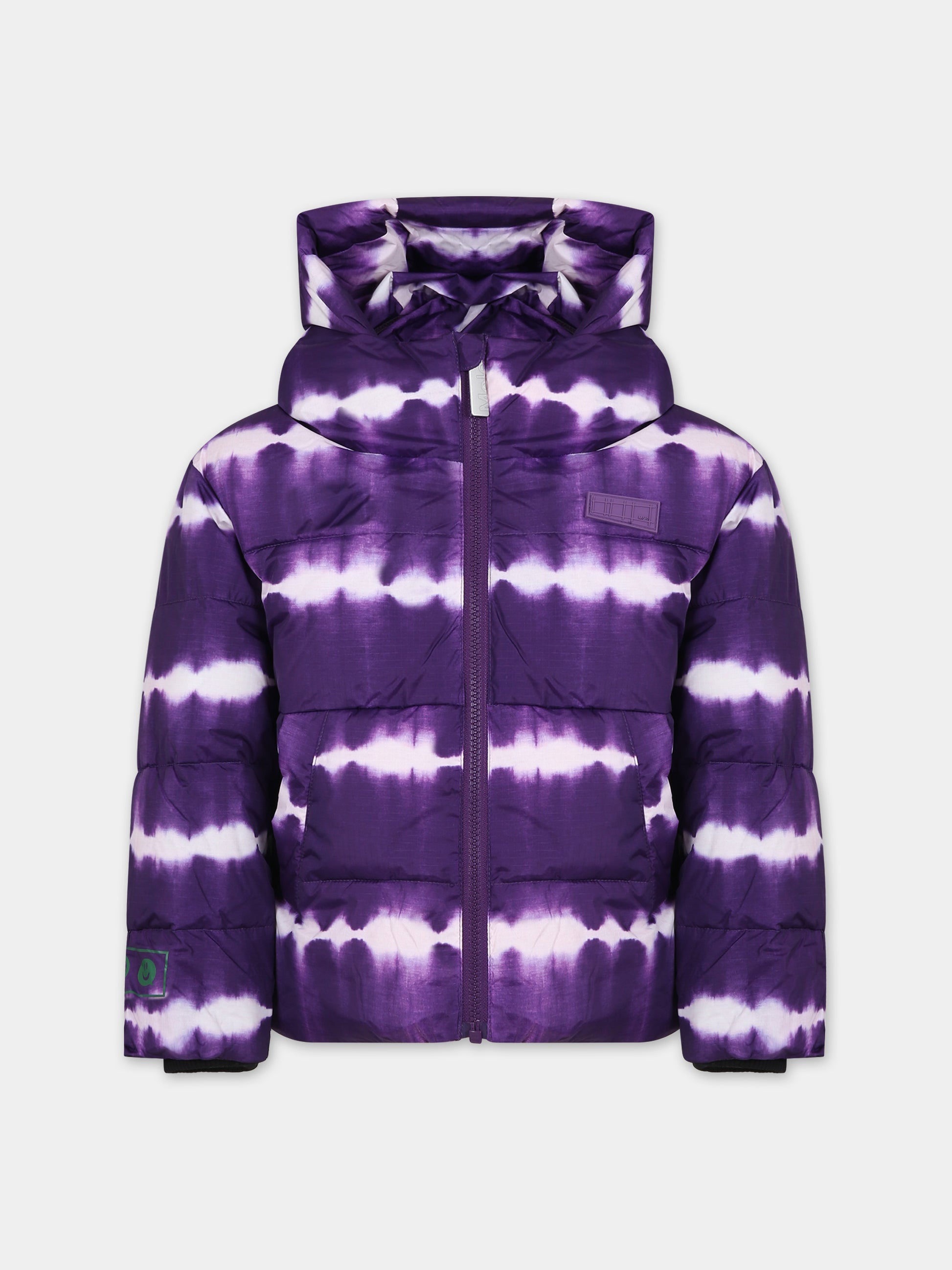 Piumino viola per bambini con logo,Molo,5W23M309 6856