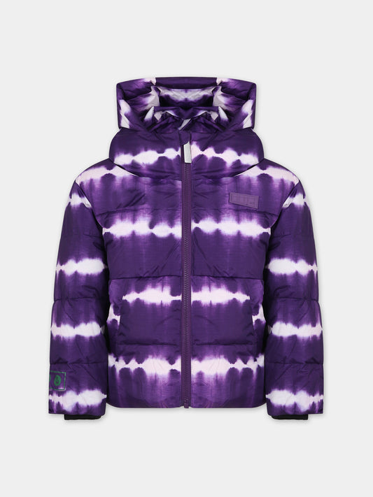 Piumino viola per bambini con logo,Molo,5W23M309 6856