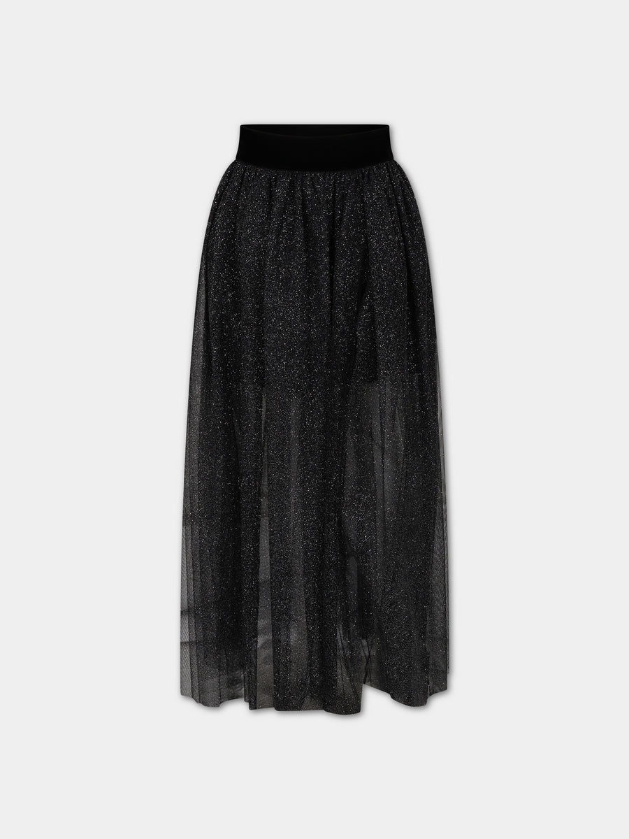 Gonna nera per bambina,Monnalisa,41B701 2907 5075