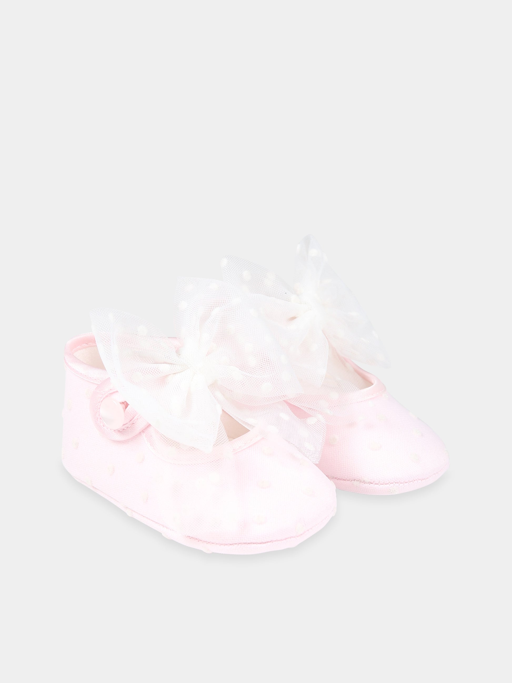 Ballerine rosa per neonata con pois,Monnalisa,39B001 2902 0191