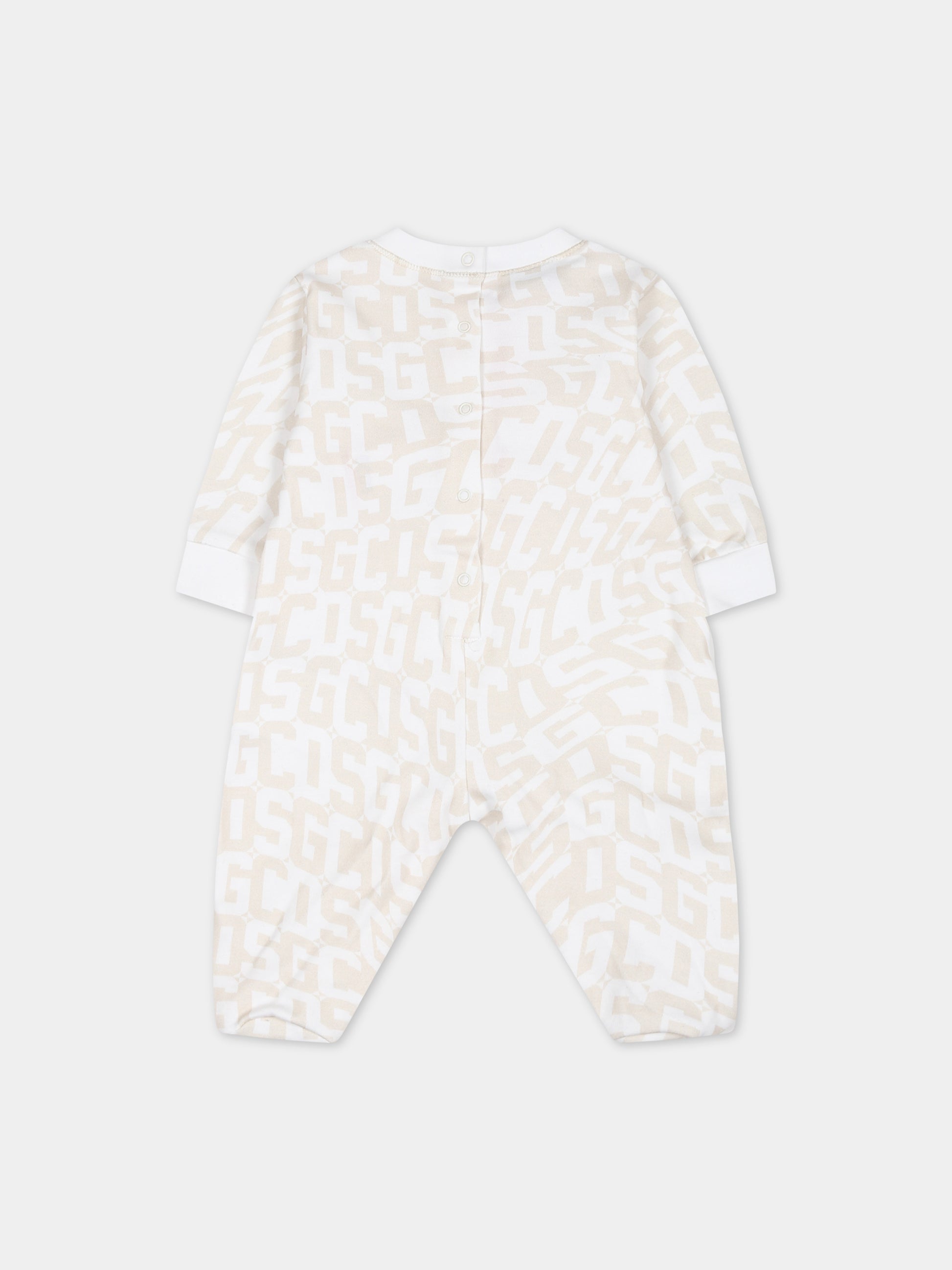 Set avorio per neonati con logo,Gcds Kids,GUY010 LAB77 85016