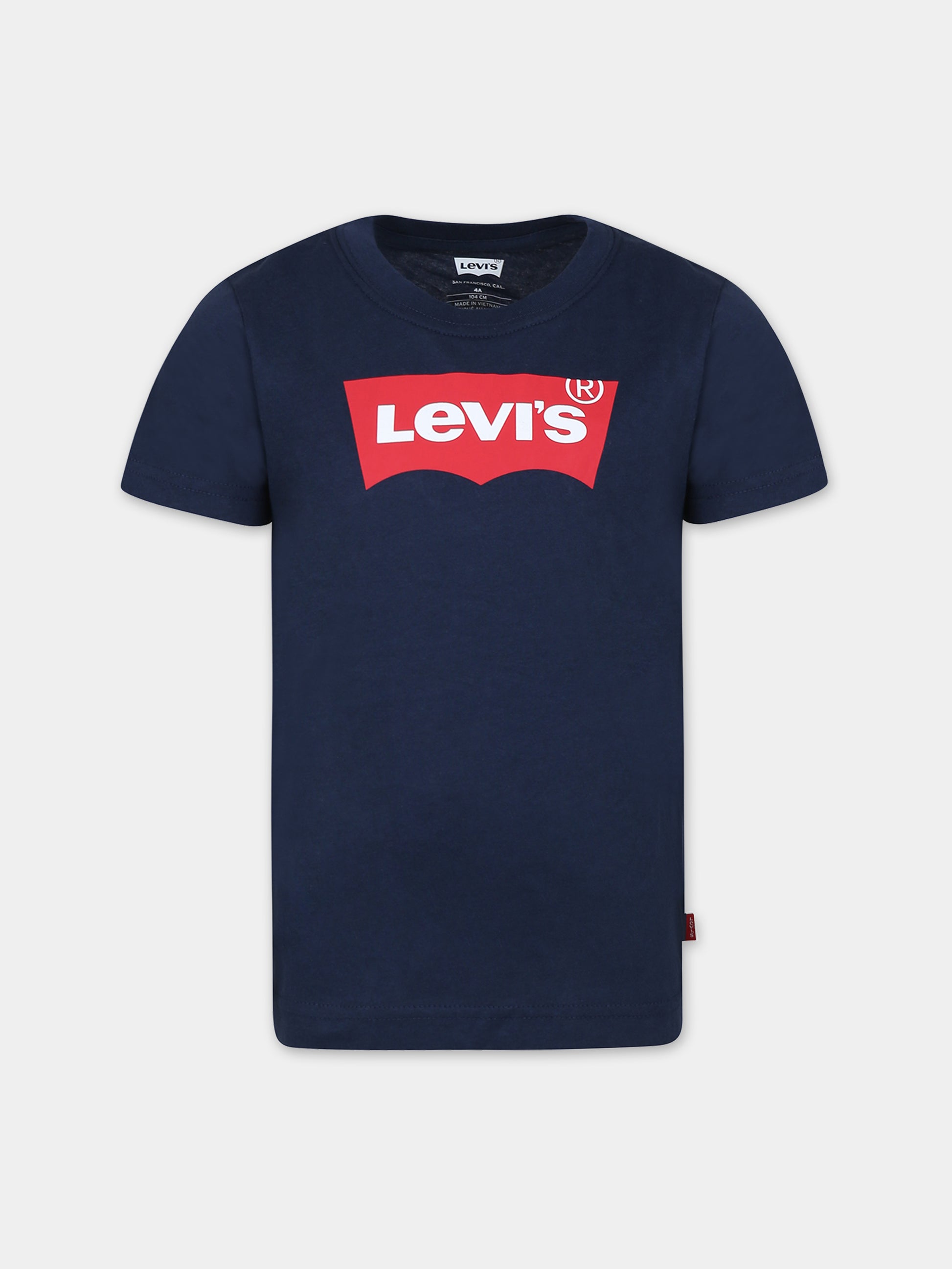 T-shirt blu per bambini con logo,Levi's Kids,23WMLK8E8157 C8D