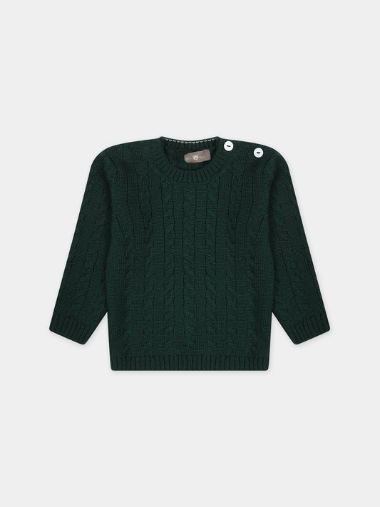 Maglione verde per neonato,Little Bear,7164 VERDE