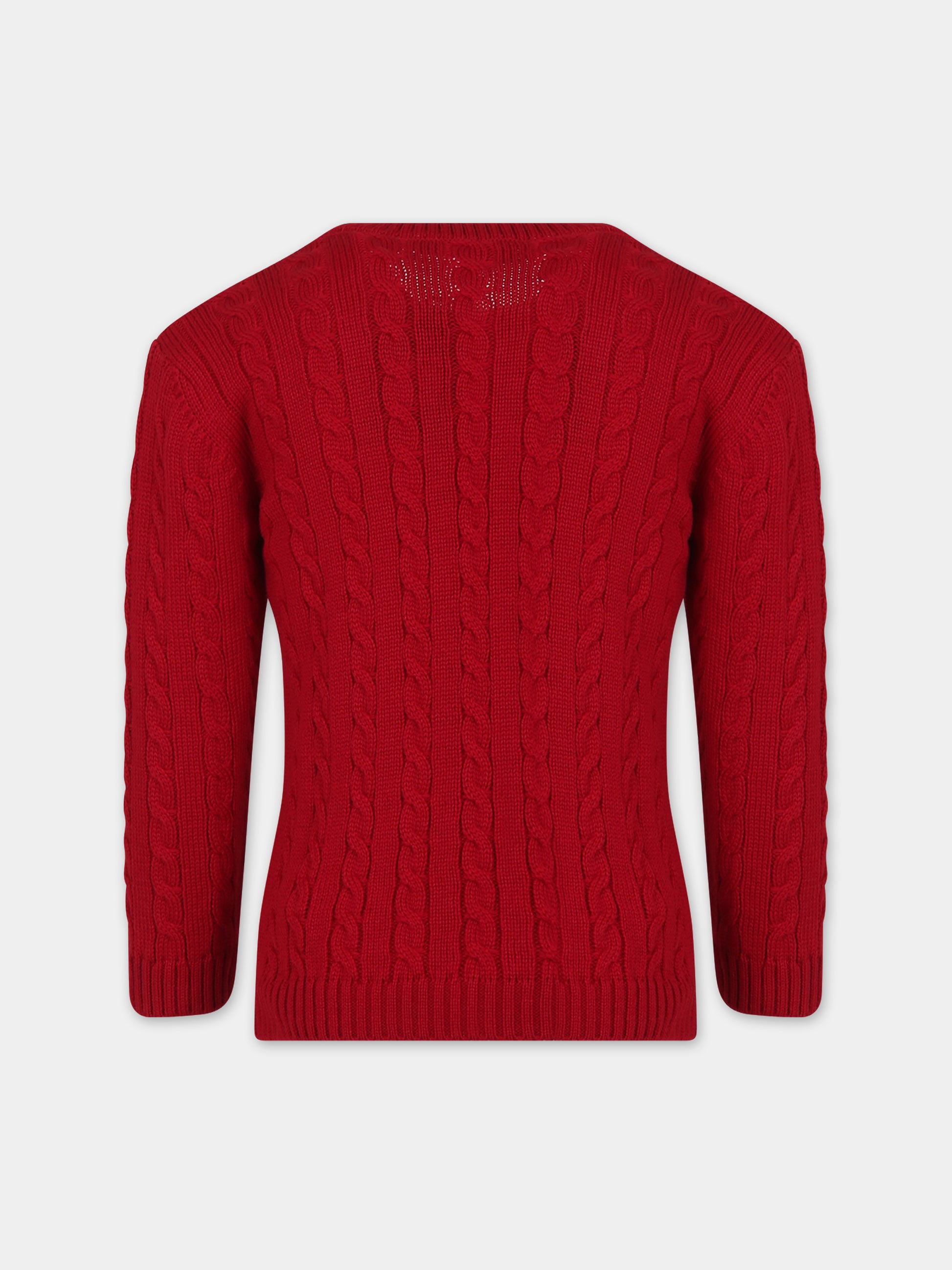Maglione rosso per bambini,Little Bear,7164 ROSSO