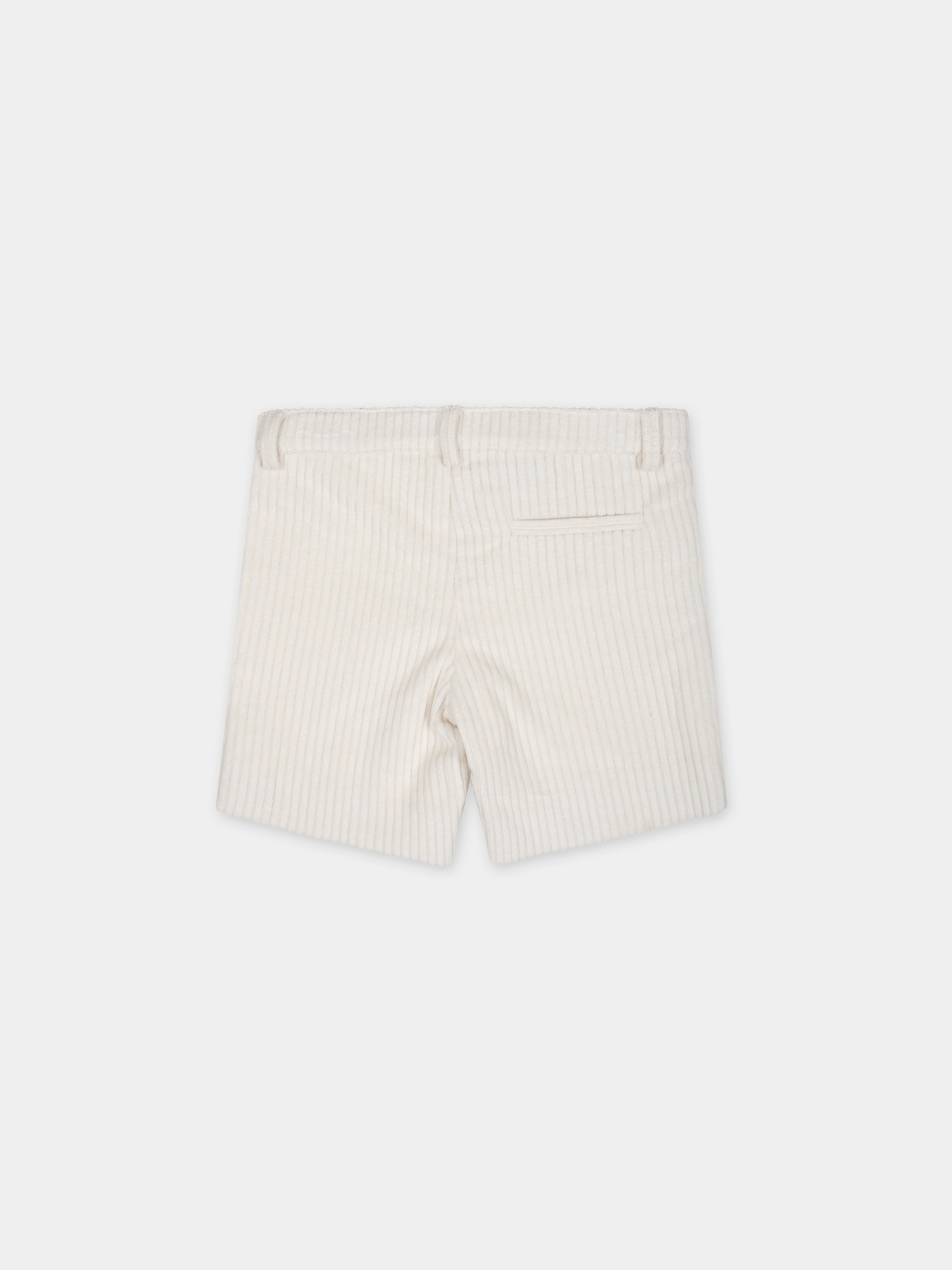 Shorts bianchi per neonato,Little Bear,7230 LATTE