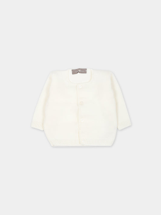 Cardigan bianco per neonati,Little Bear,7006 LATTE