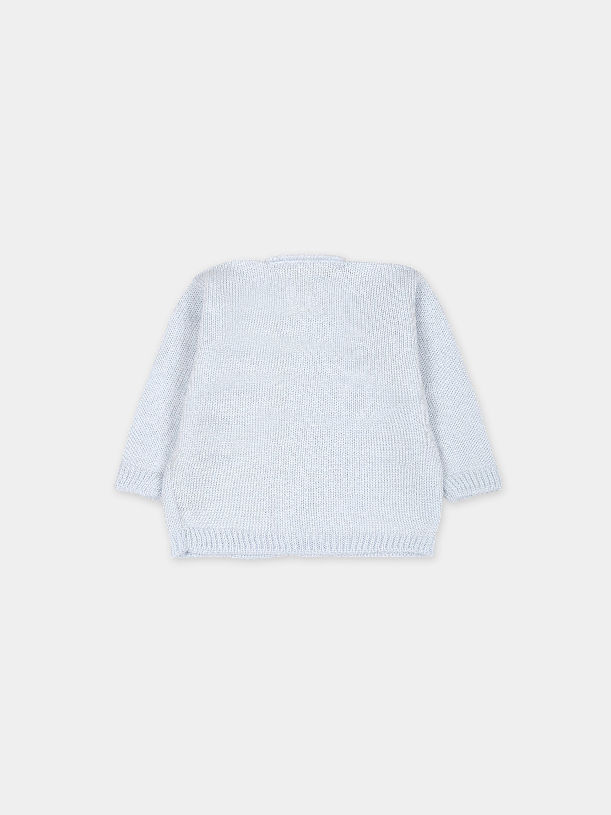 Cardigan celeste per neonato,Little Bear,7006 CIELO