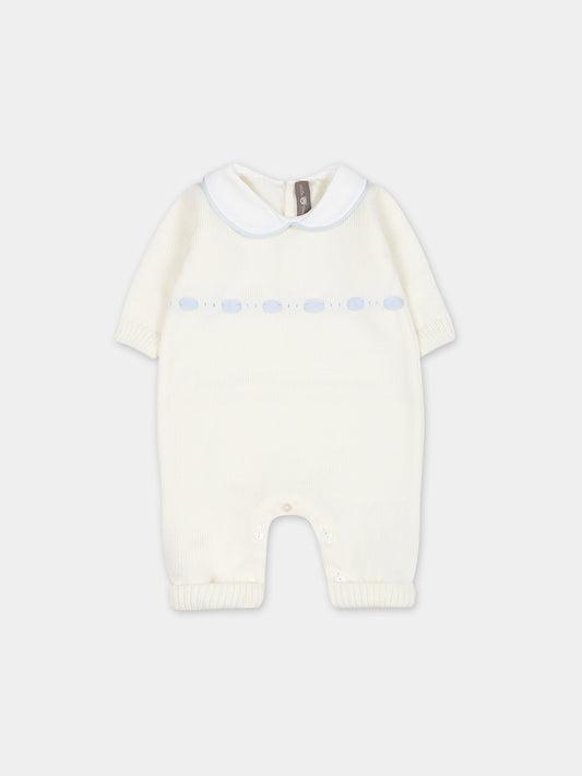 Tutina bianca per neonato,Little Bear,7125 LATTE/CIELO