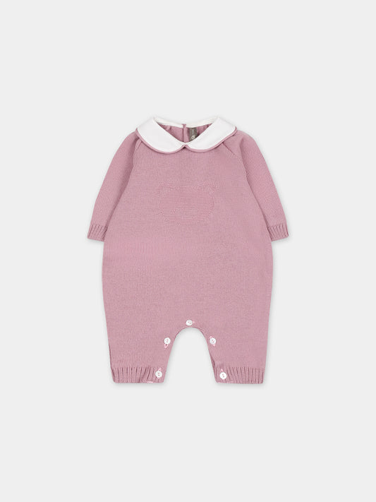 Tutina rosa per neonata con orso,Little Bear,7112 PEONIA