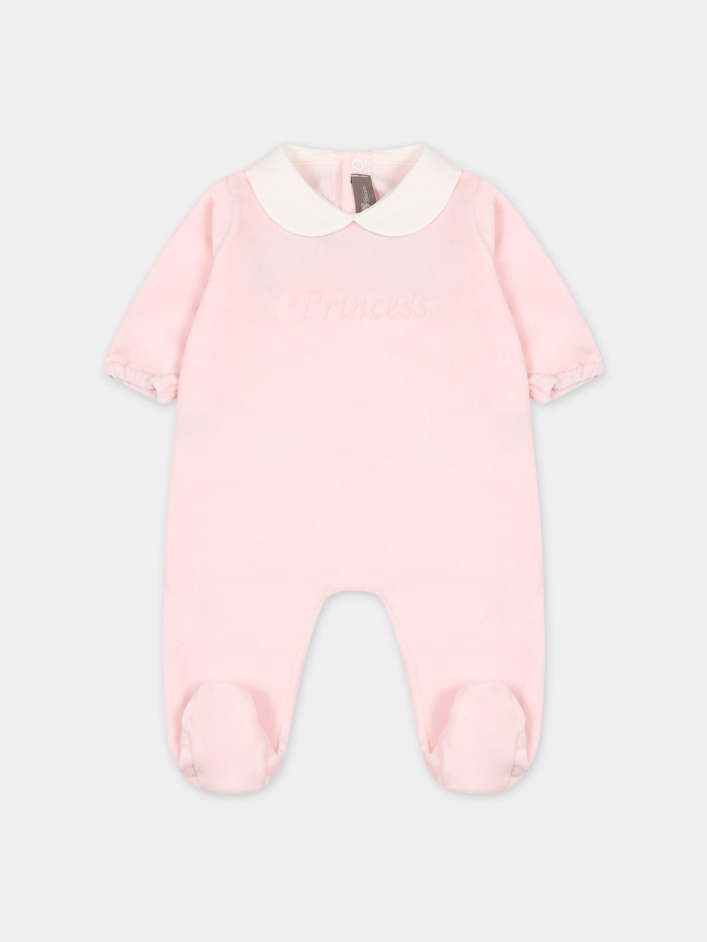 Tutina rosa per neonata con ricamo,Little Bear,7043 ROSA