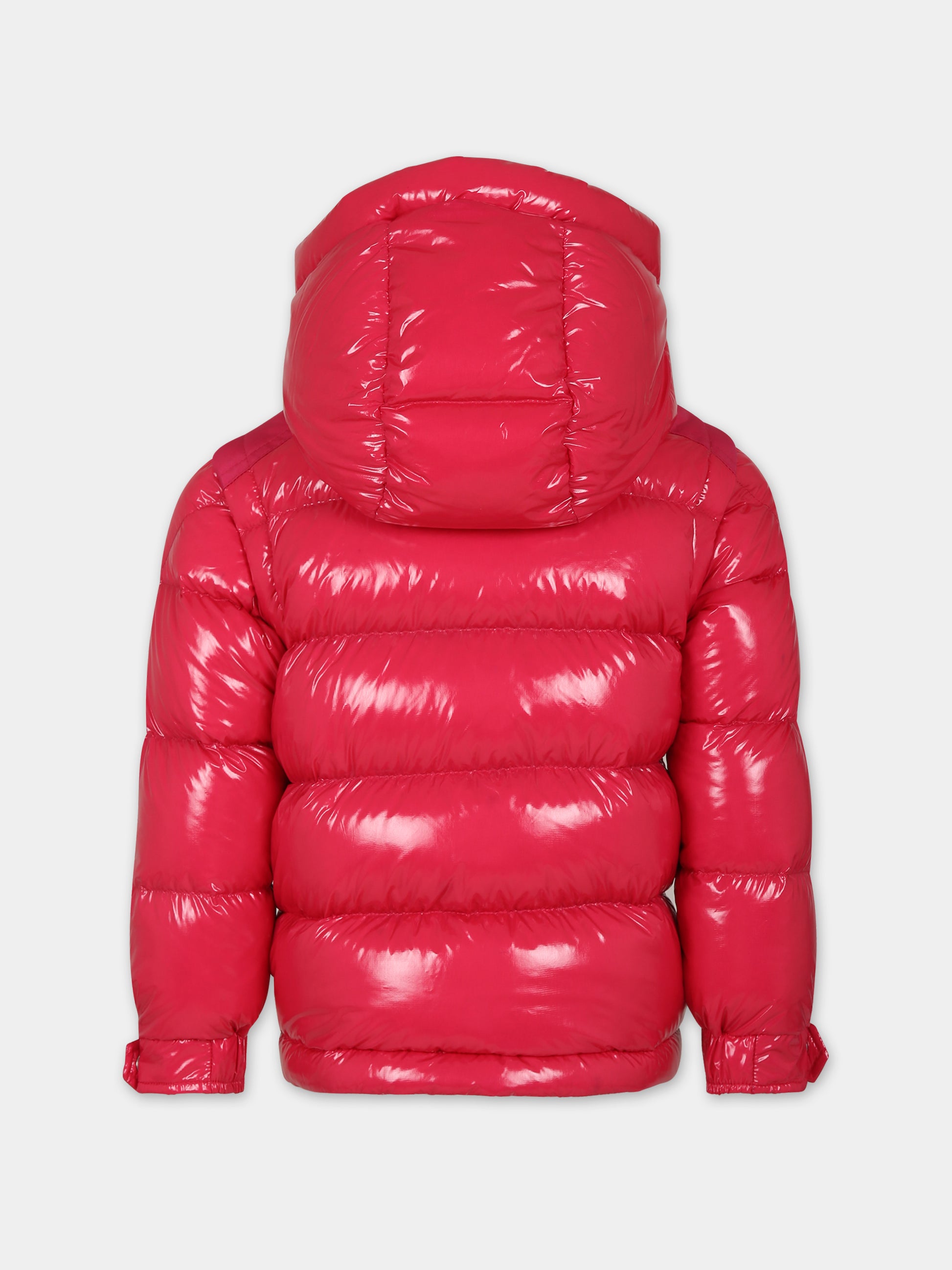 Piumino Karakorum fucsia per bambina con logo,Moncler Kids,954 1A00113 59607 541