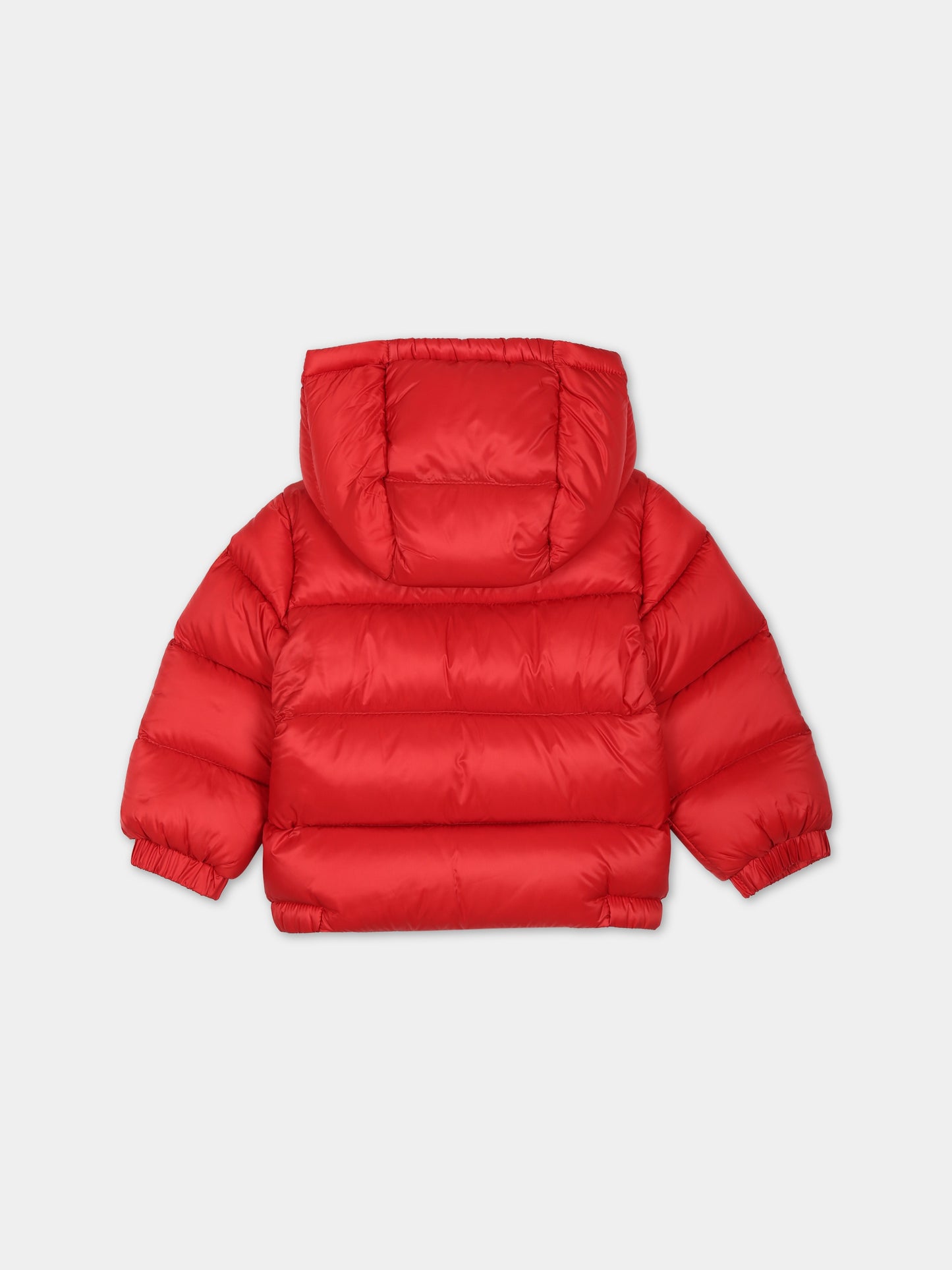 Piumino New Macaire rosso per neonato con logo,Moncler Kids,951 1A00041 53048 45E