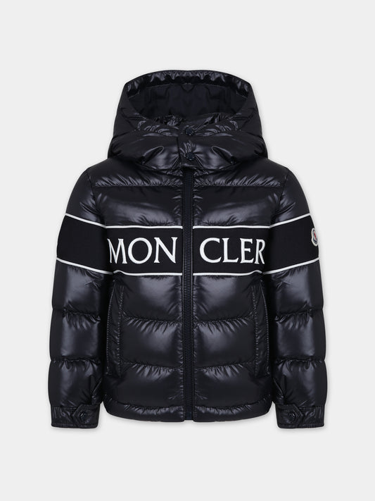 Piumino Truyere blu per bambini con logo,Moncler Kids,954 1A00051 595ZJ 778