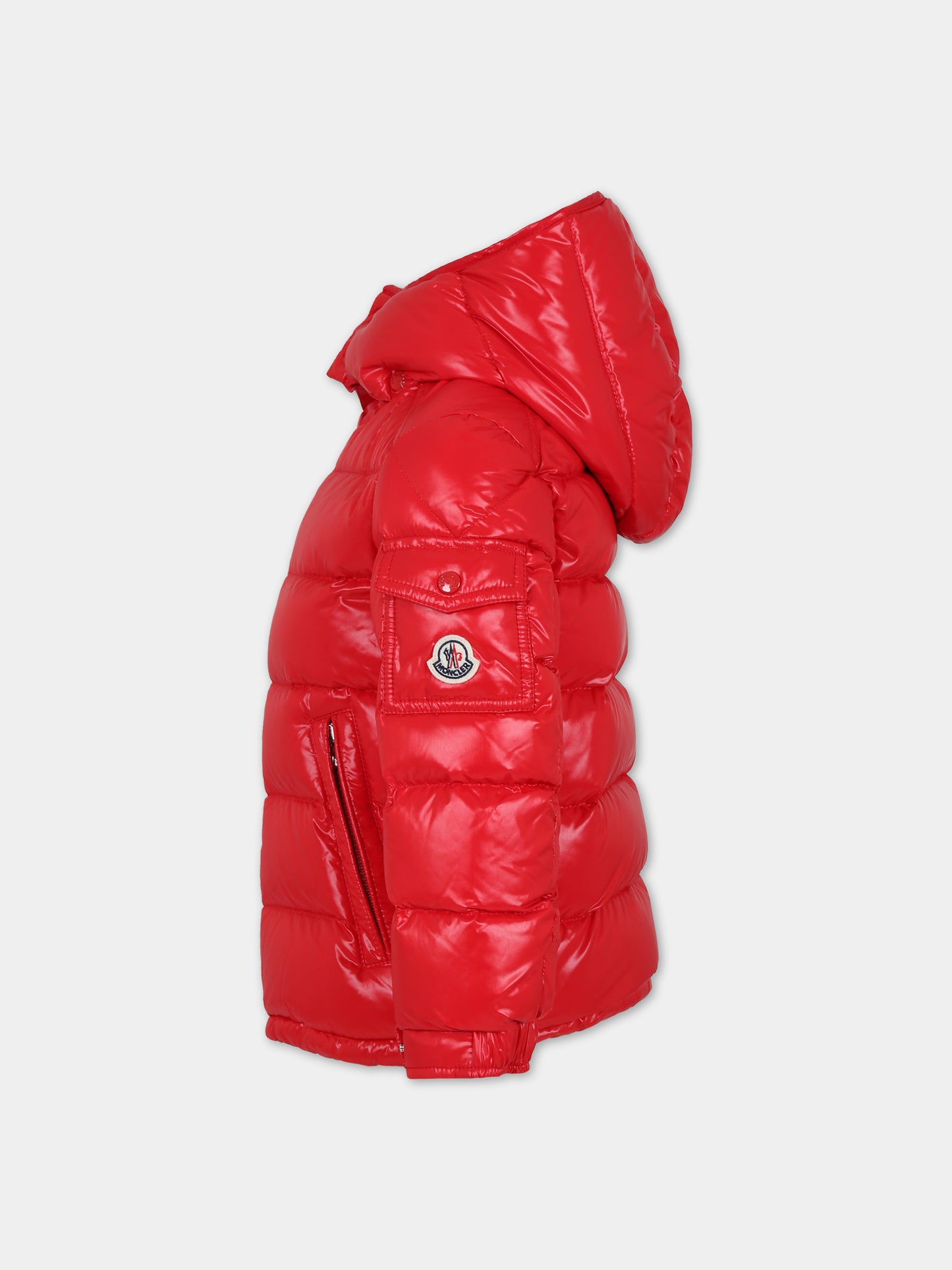 Piumino New Maya rosso per bambino con logo,Moncler Kids,954 1A12520 68950 455