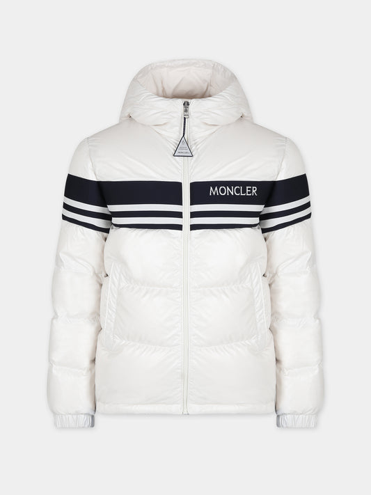 Piumino Mangal bianco per bambino con logo,Moncler Kids,954 1A00057 595ZJ 034