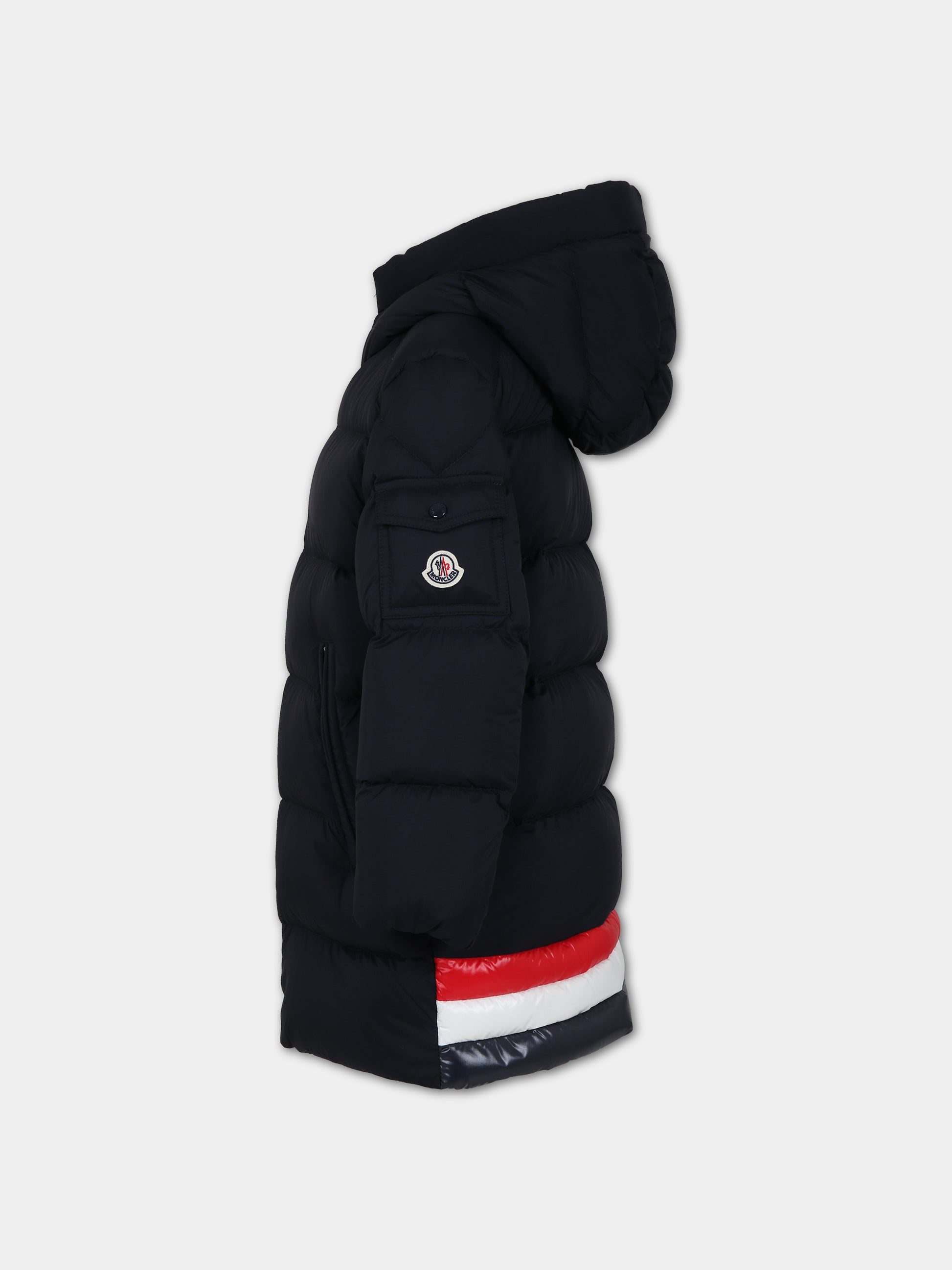 Piumino Marat blu per bambino con logo,Moncler Kids,954 1C00005 595FD 776