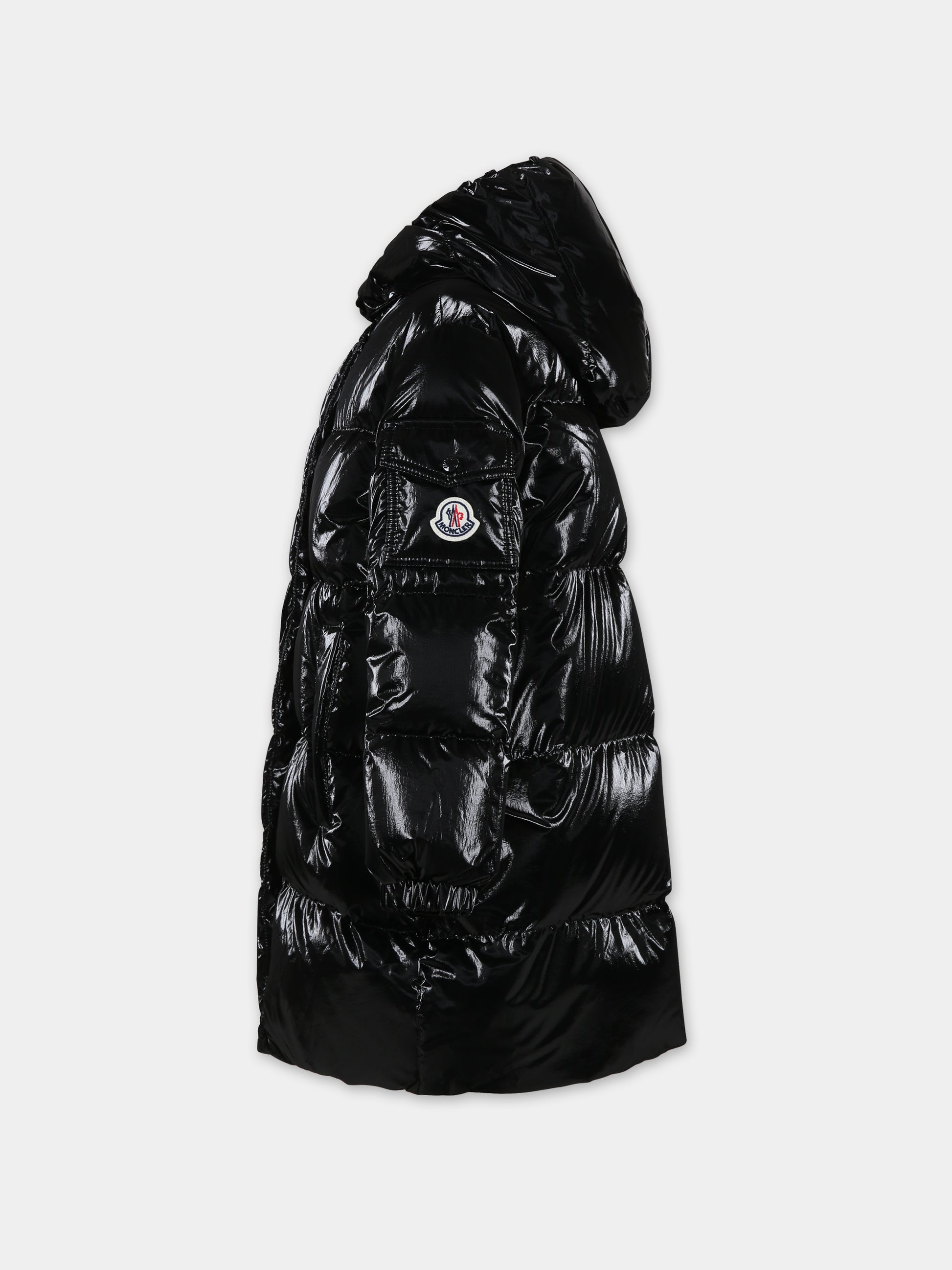 Piumino Amra nero per bambina con logo,Moncler Kids,954 1C00019 596T2 999