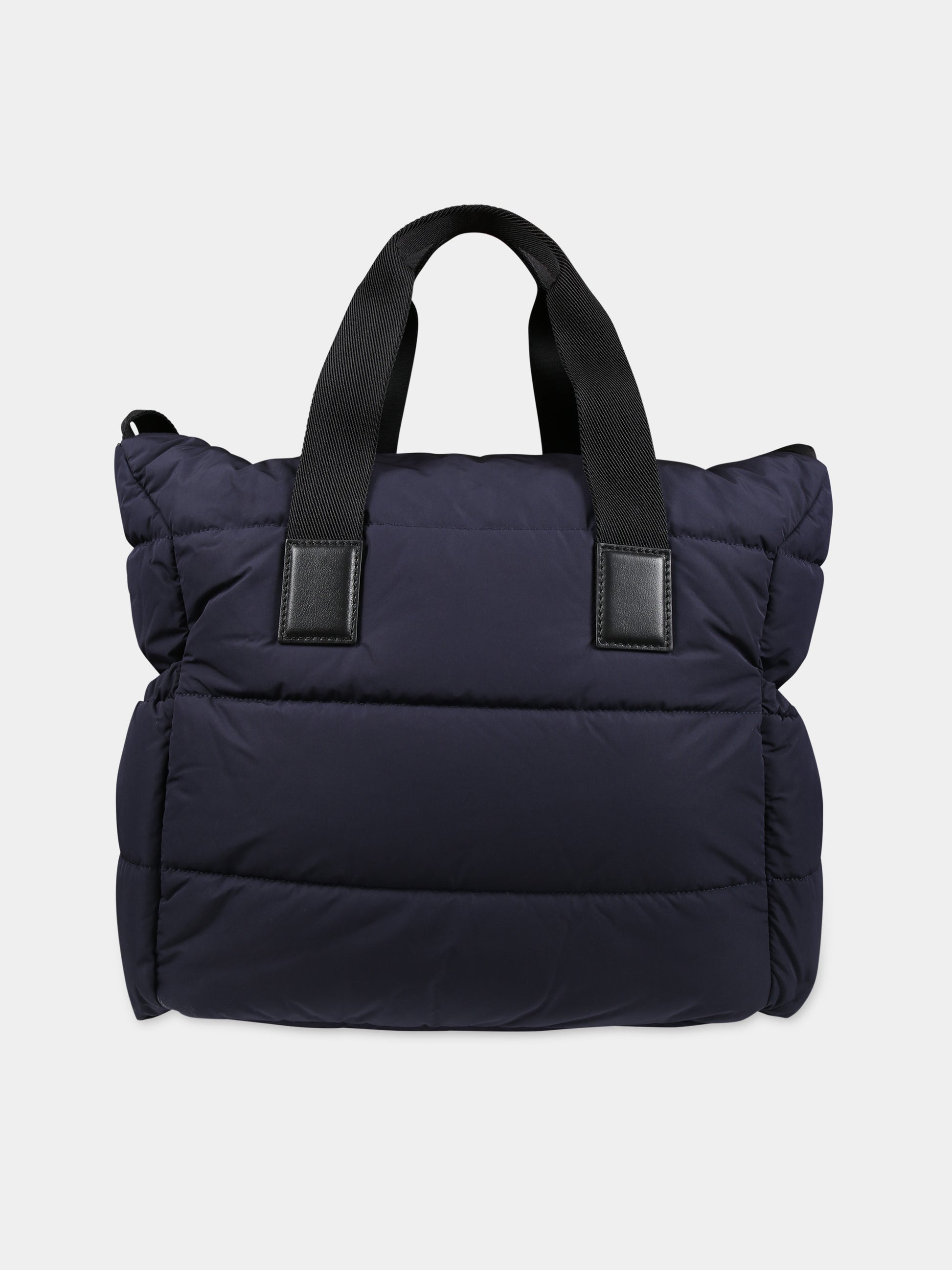 Borsa mamma blu per neonati con logo,Moncler Kids,951 5D00001 M3556 755