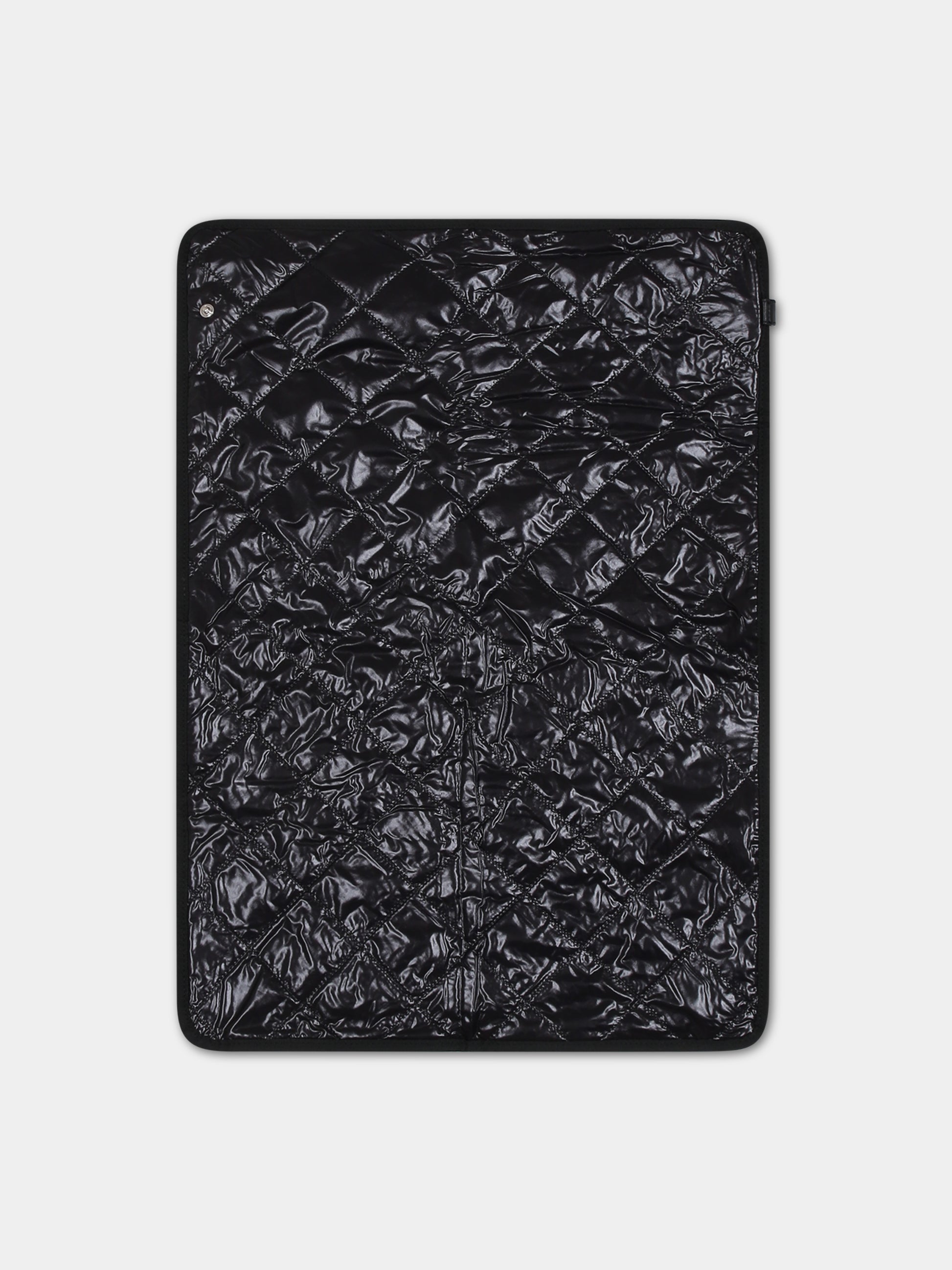 Borsa mamma nera per neonati con patch logato,Moncler Kids,951 5D00002 68950 999