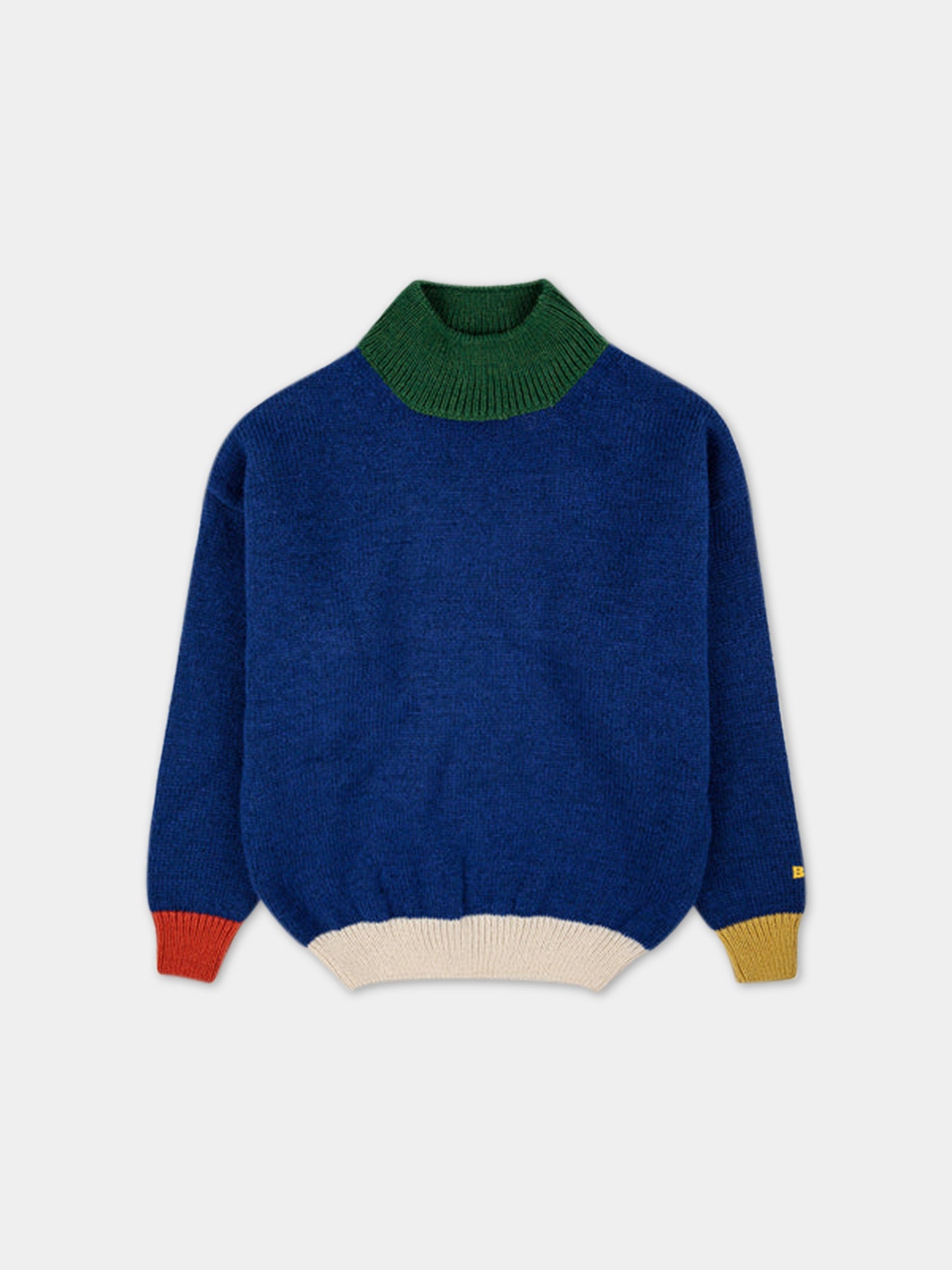 Maglione dolcevita blu per bambino,Bobo Choses,223AC118