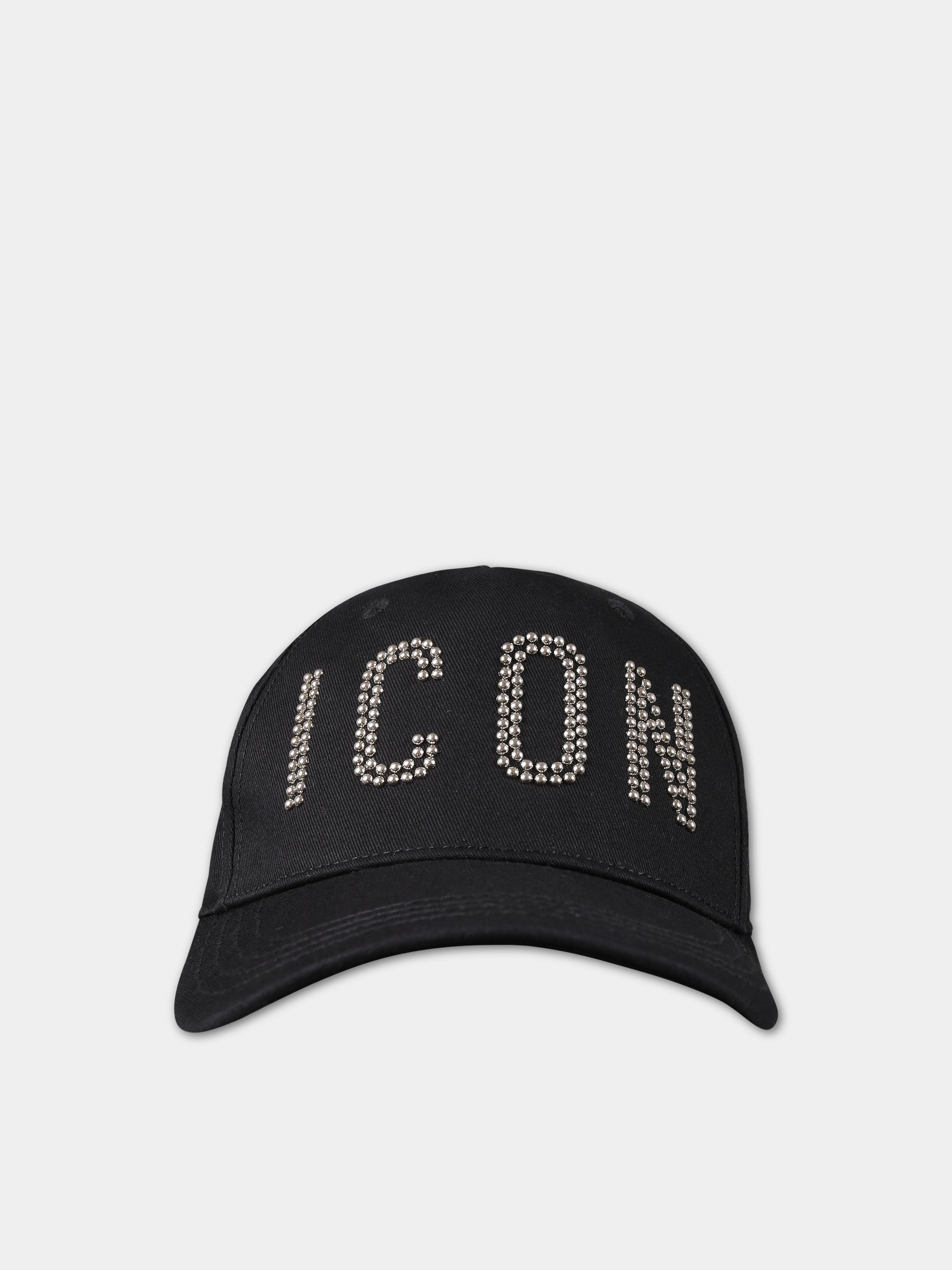 Cappello nero per bambino con scritta,Dsquared2,DQ2063 D0096 DQ900