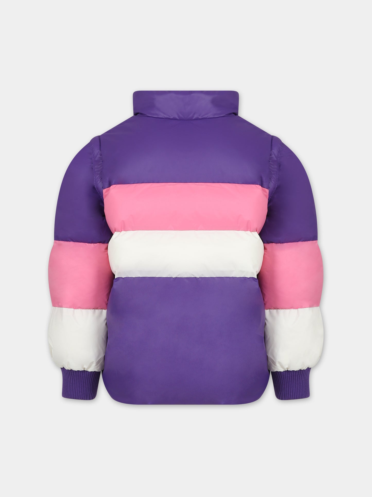 Piumino viola per bambina con logo,Mini Rodini,2371010345