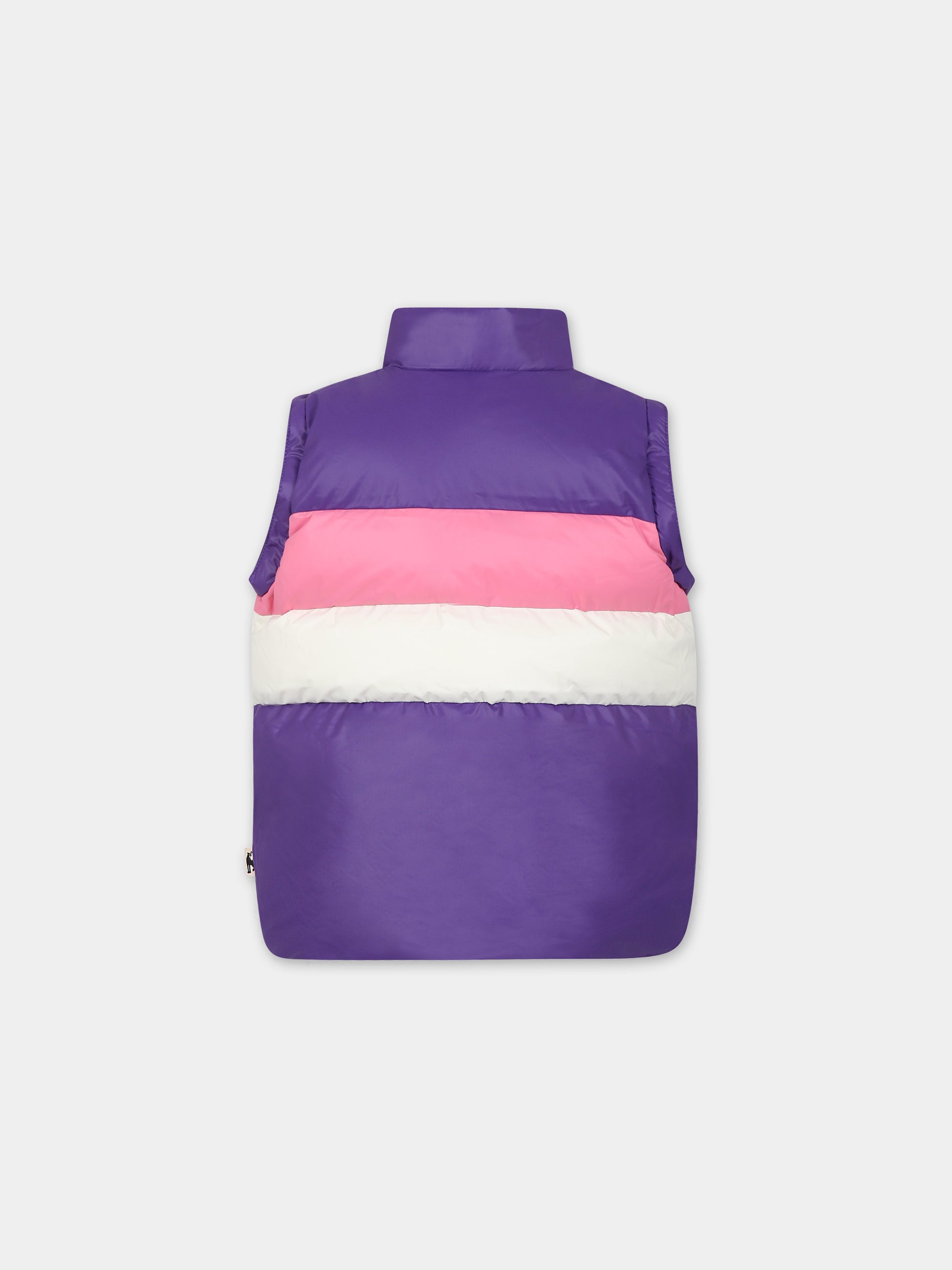 Piumino viola per bambina con logo,Mini Rodini,2371010345