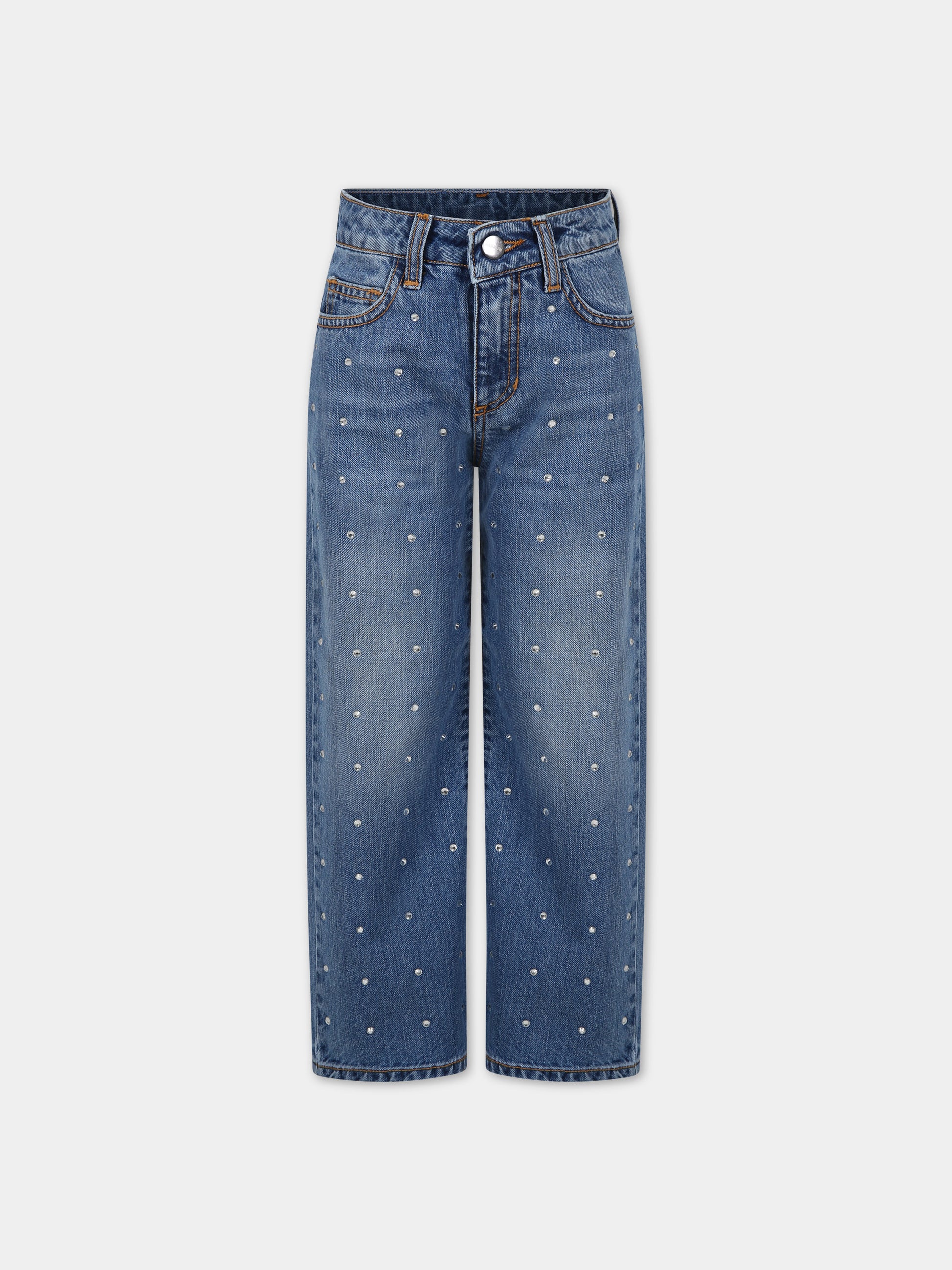 Jeans per bambina con strass,Barrow,F3BKJGDP048 126