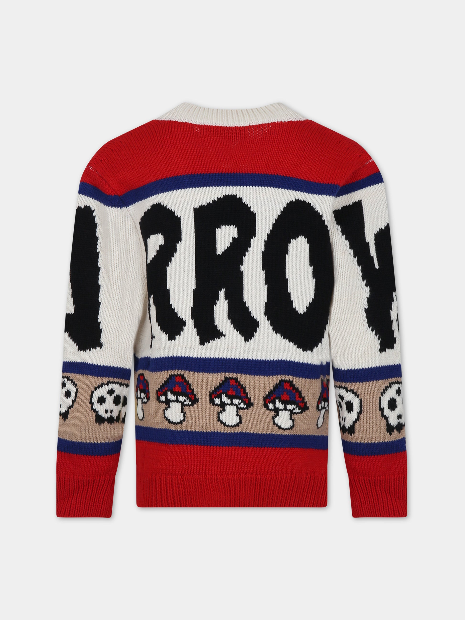 Cardigan avorio per bambini con smile,Barrow,F3BKJUCA015 040