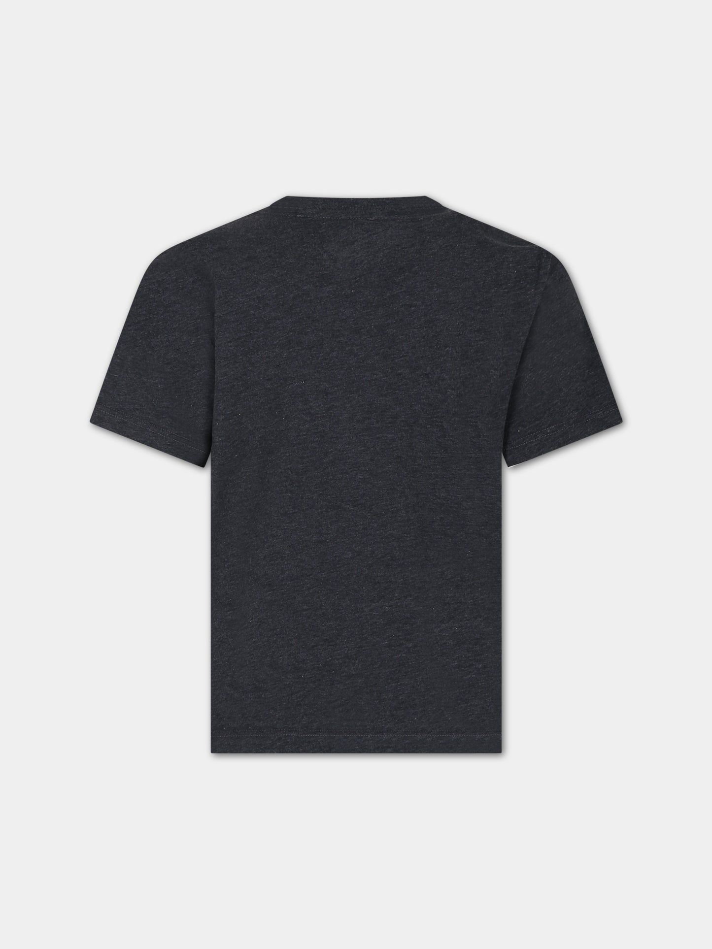 T-shirt grigia per bambini con logo,Msgm Kids,F3MSJUTH012 104