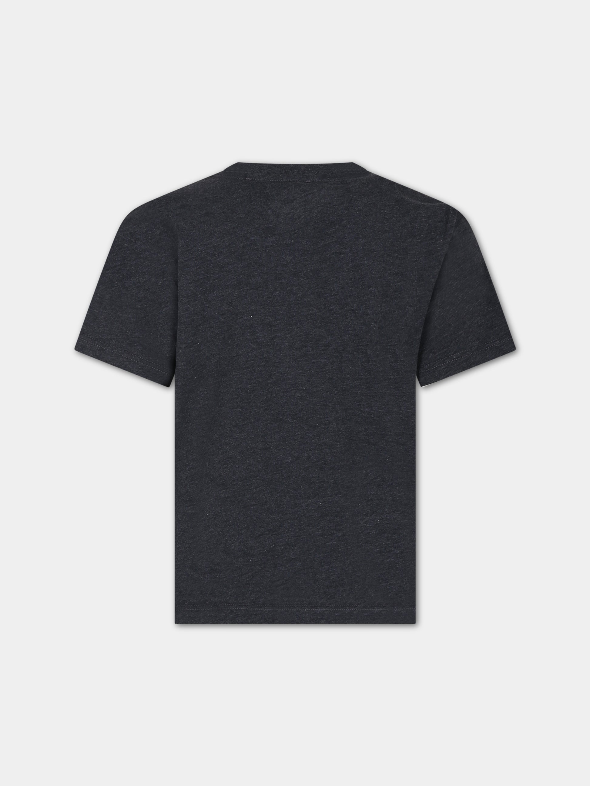 T-shirt grigia per bambini con logo,Msgm Kids,F3MSJUTH012 104