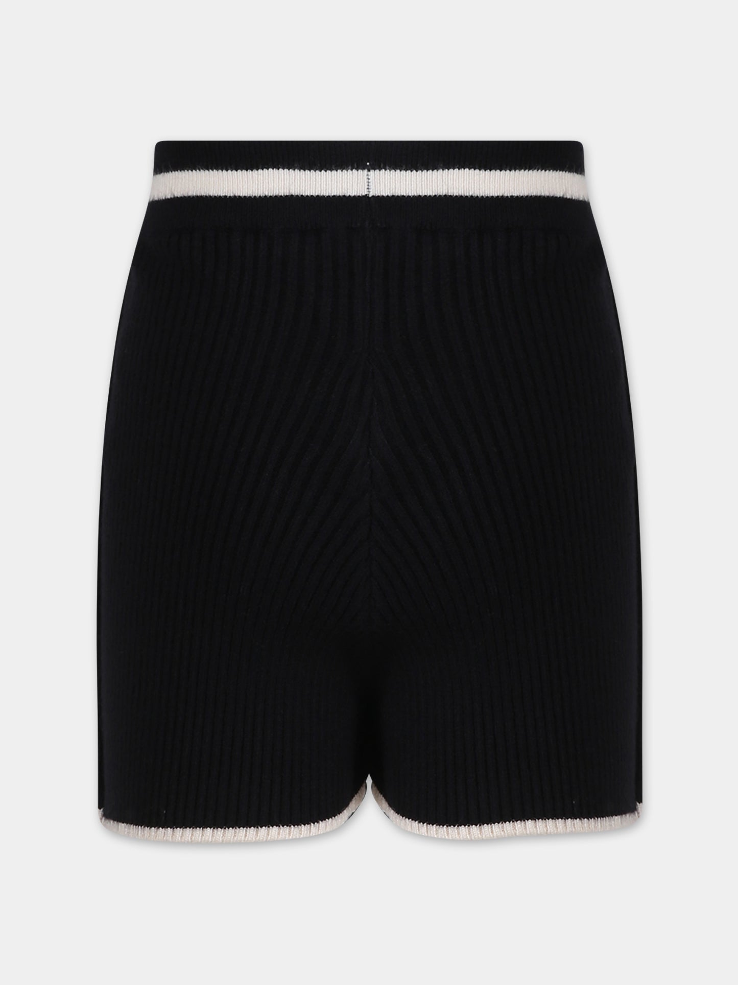 Black shorts for girl with logo,Msgm Kids,F3MSJGST071 110