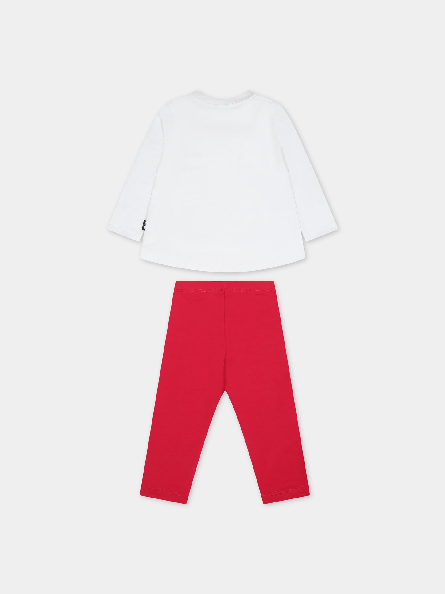 Completo fucsia per neonata con logo,Msgm Kids,F3MSNGTL037 001/04