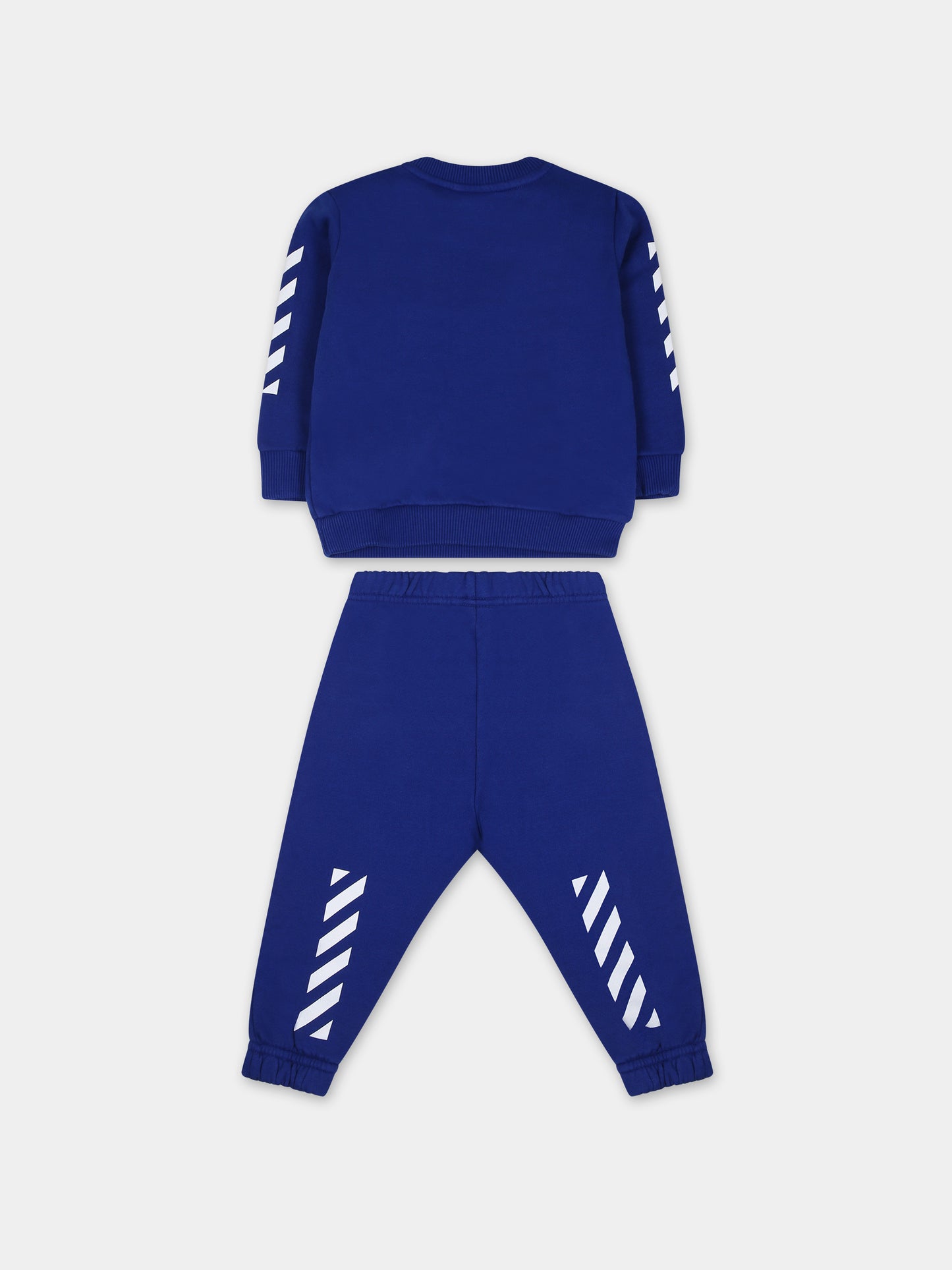 Tuta blu per neonato,Off White,OB2X003F23FLE0014501